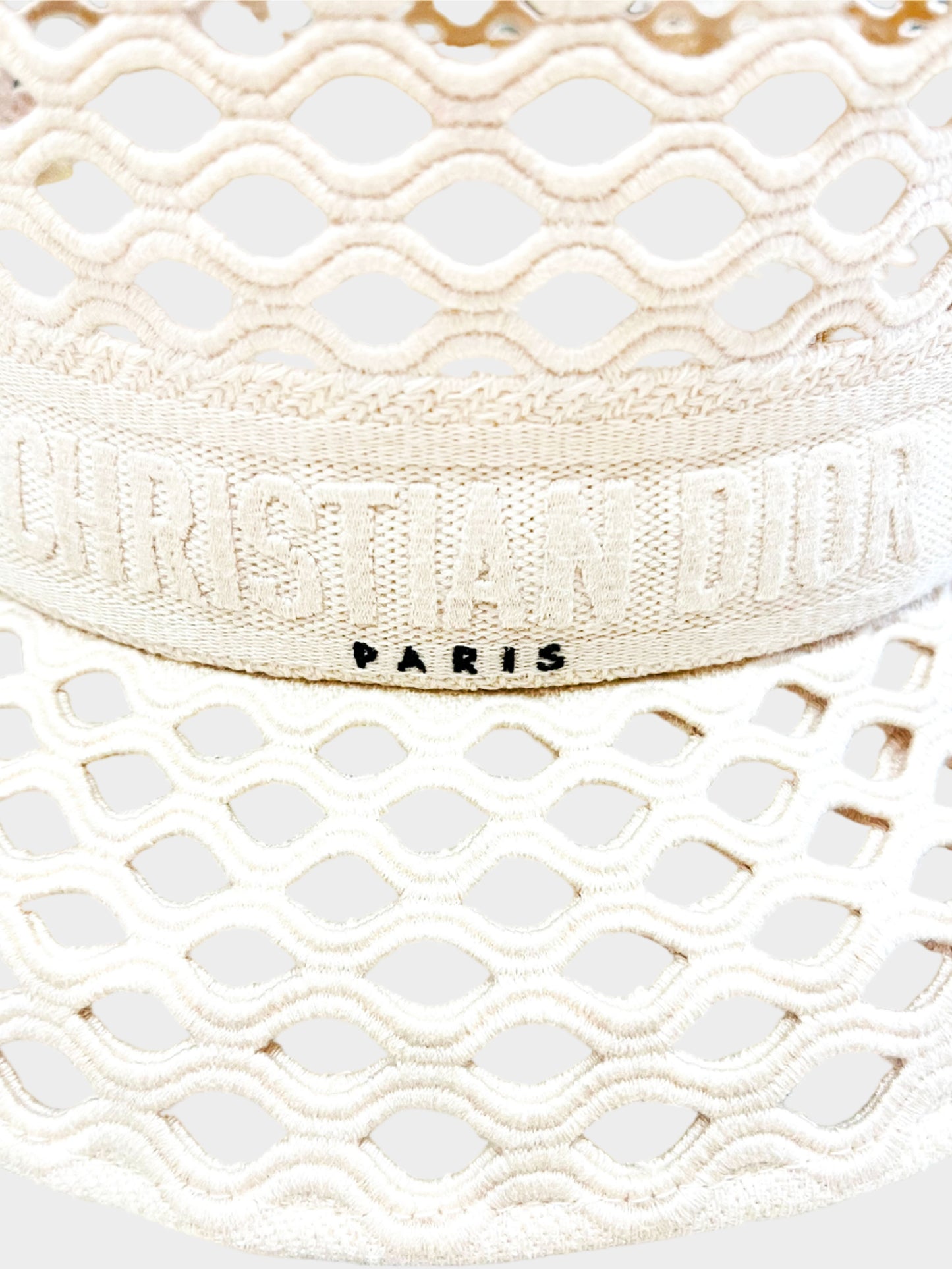 Christian Dior 2010s Embroidered Mesh Hat