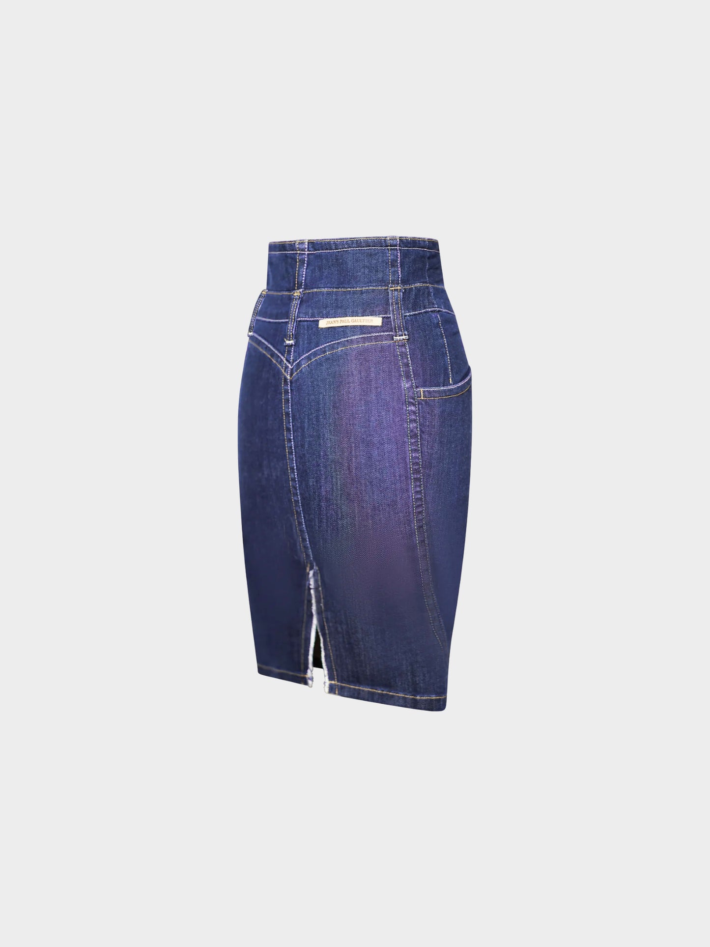 Jean Paul Gaultier 1990s Overlay Denim High-waisted Skirt