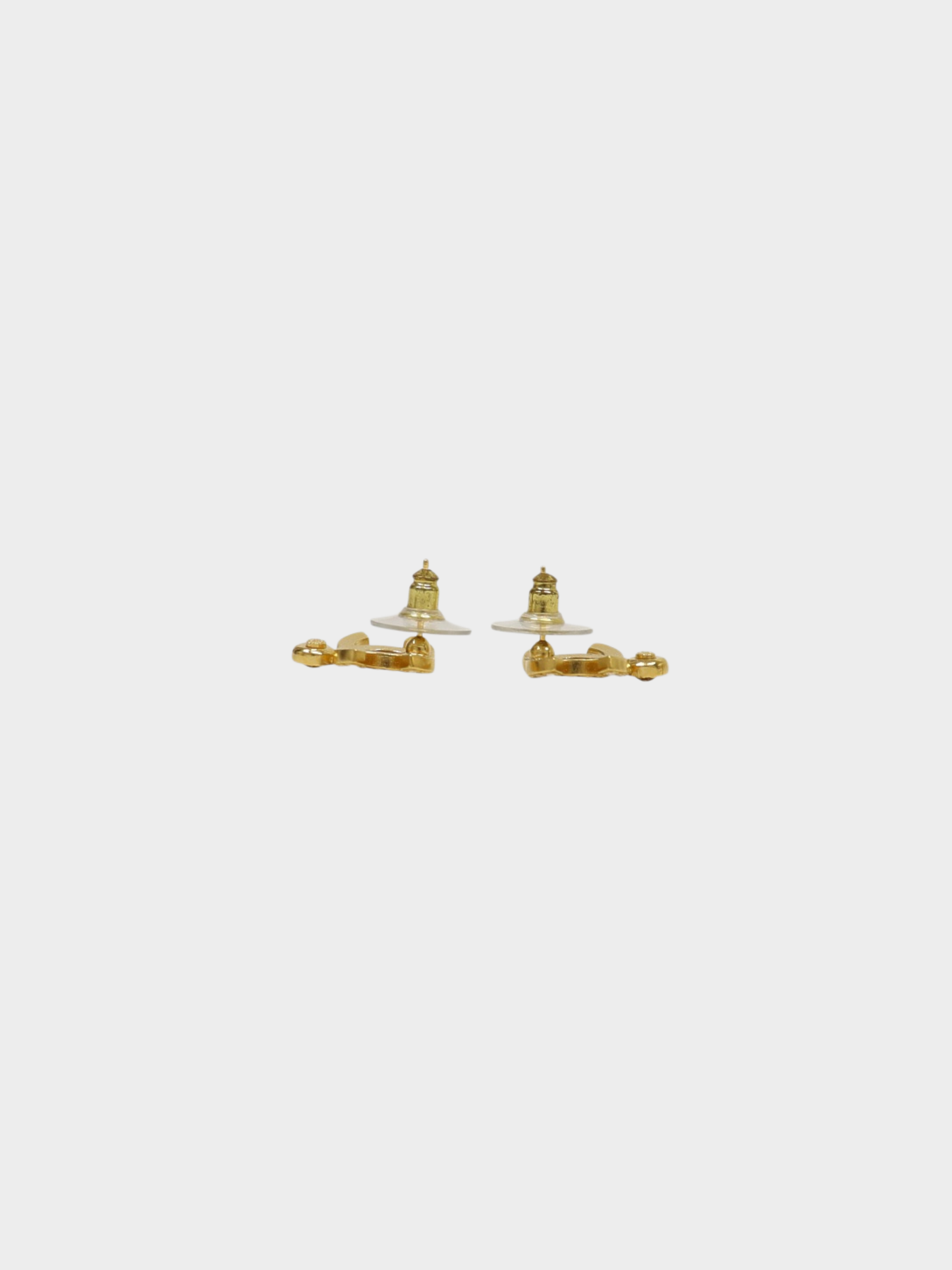 Chanel 2022 Gold Rhinestone COCO Earrings