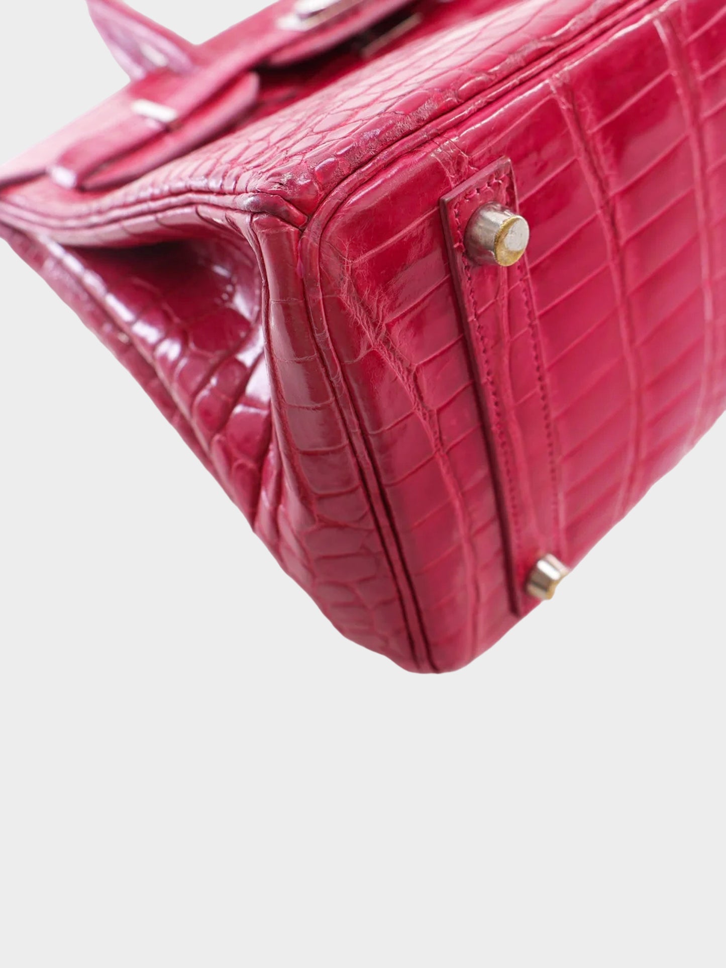 Hermès 2002 Rose Tyrien Crocodile Birkin 30
