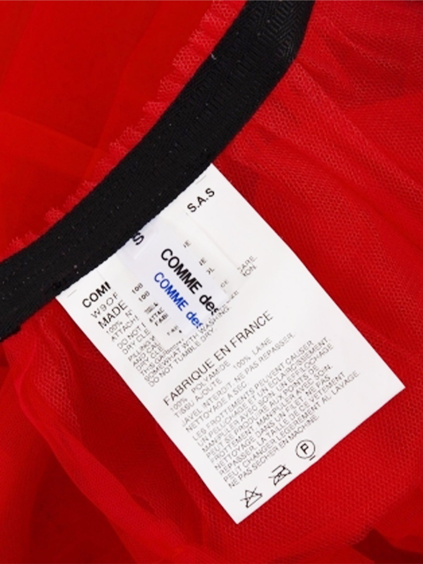 Comme des Garçons 2010s Red Ruffled Tulle Dress