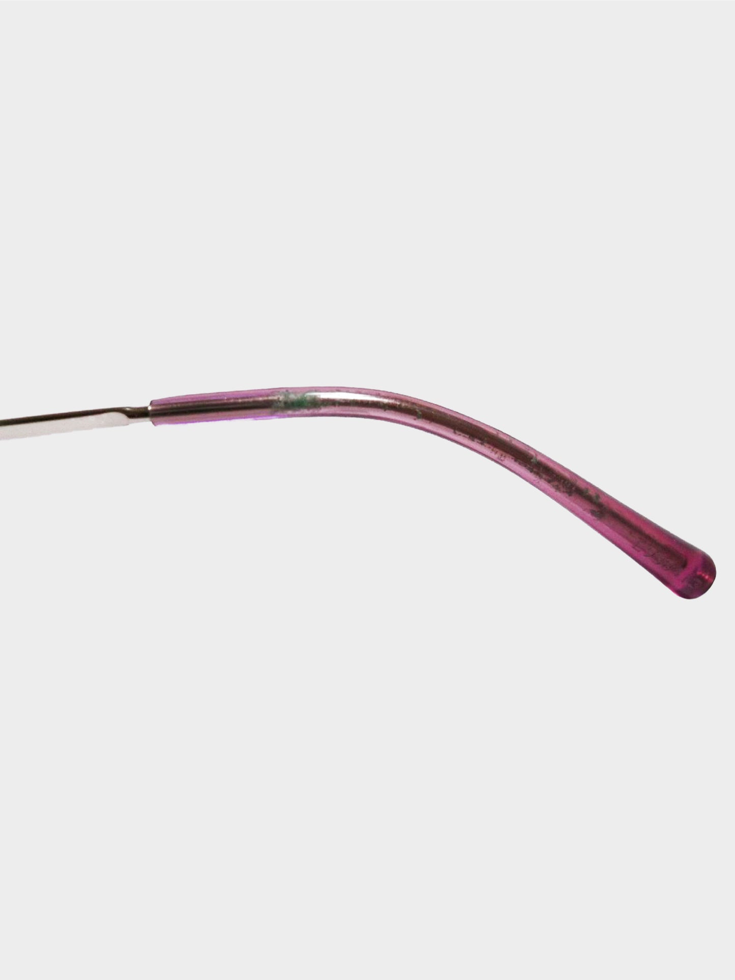 Chanel 2000s Pink Monolens Rimless Sunglasses
