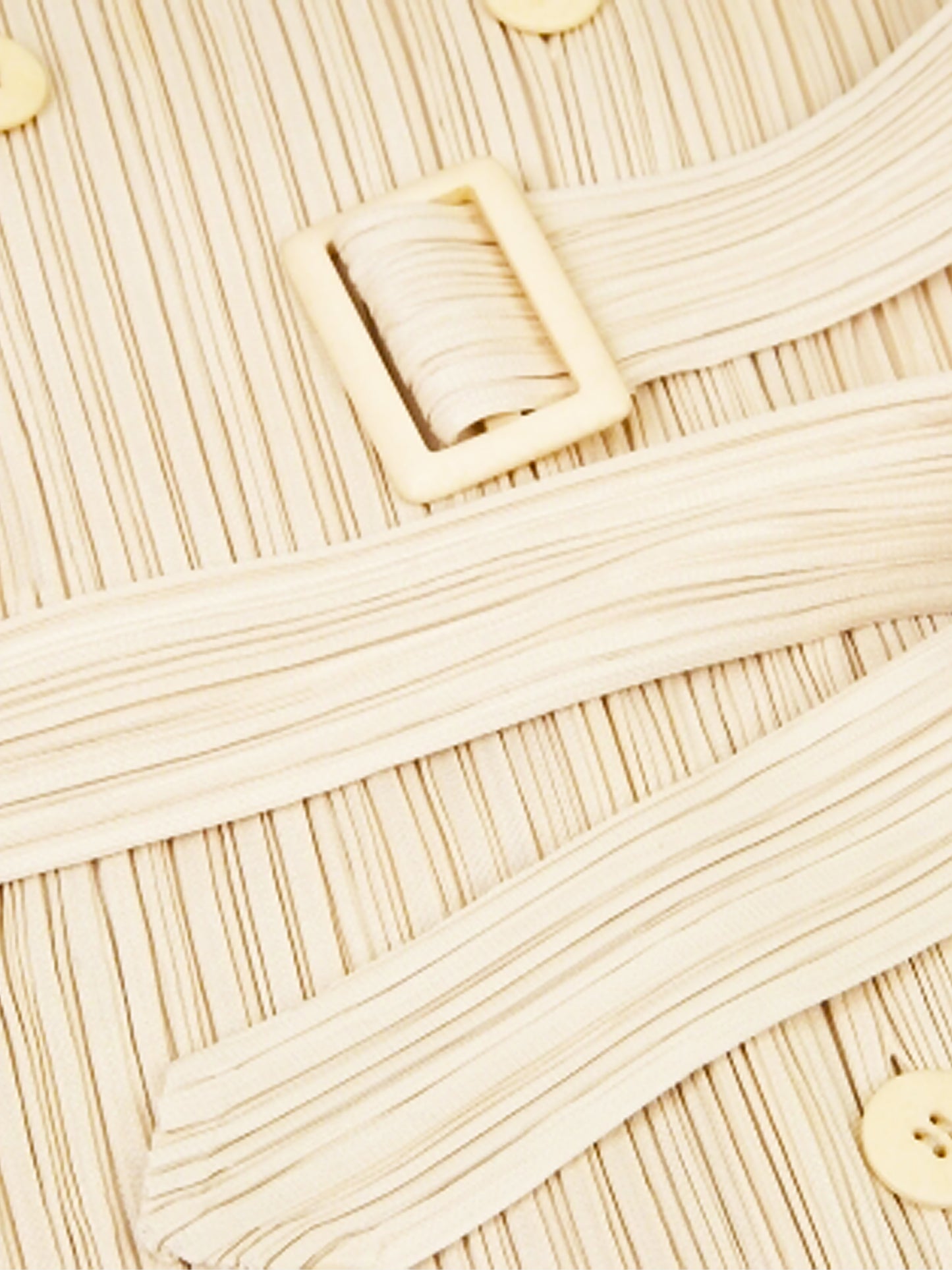 Issey Miyake Pleats Please Autumn 2008 Cream Pleated Trench Coat