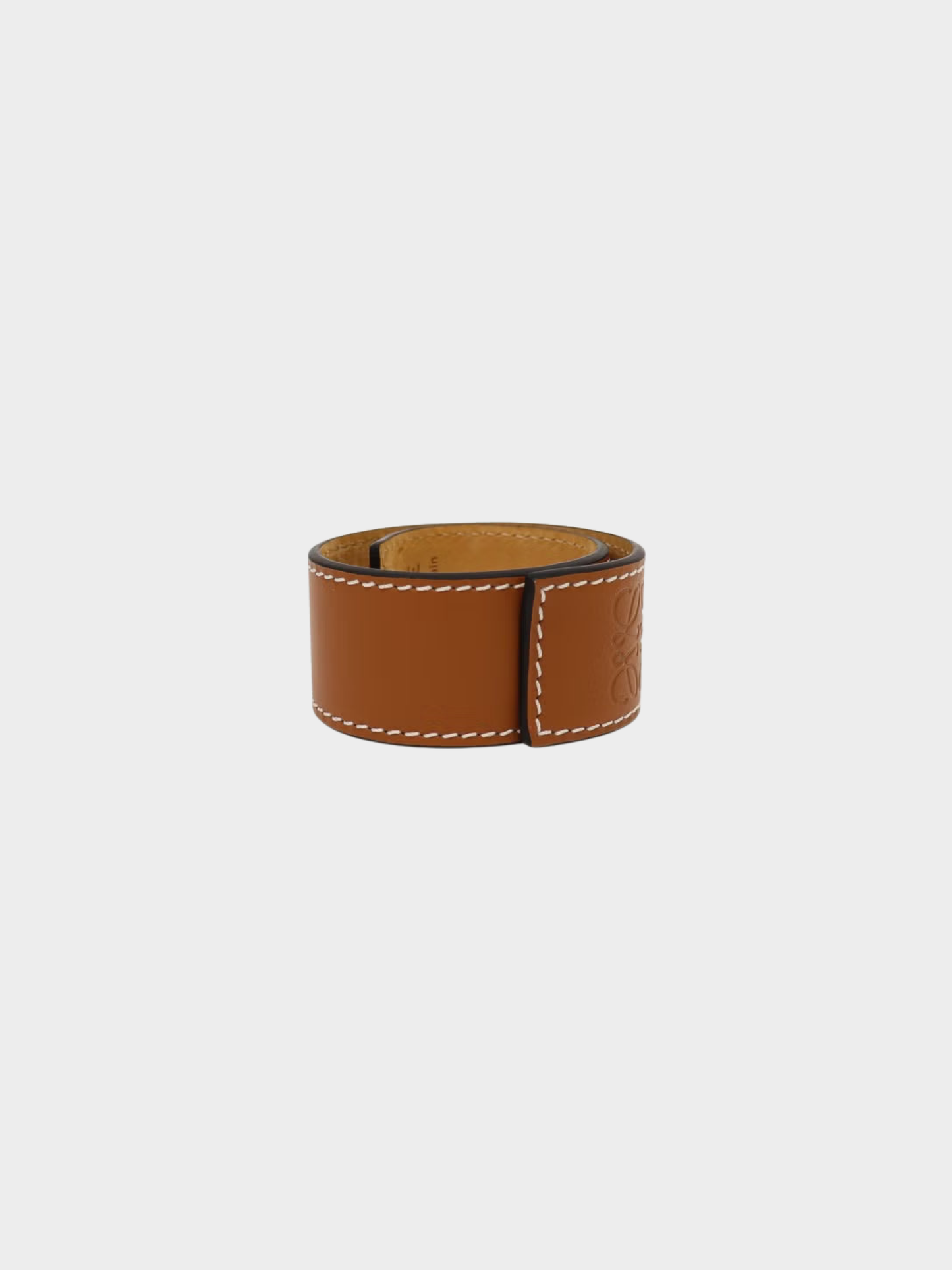 Loewe 2020s Tan Calfskin Small Slap Bracelet