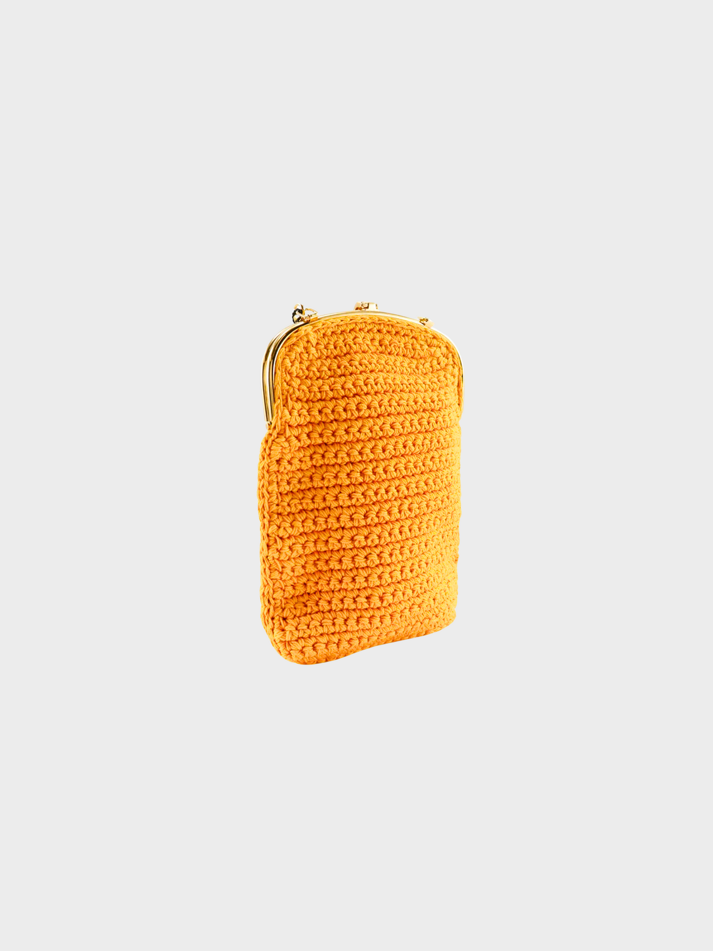 Fendi 2010s Yellow Crochet Two-Way Baguette Bag