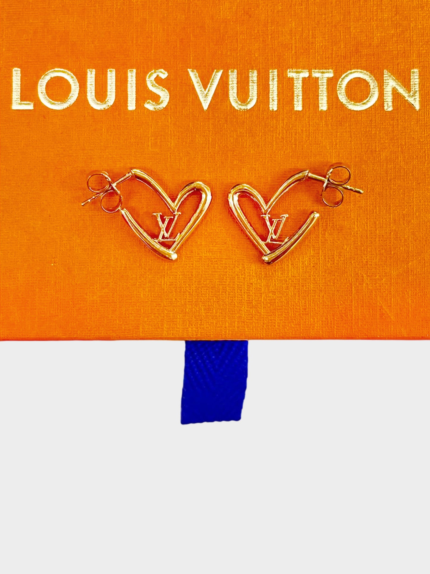 Louis Vuitton 2020s Gold Fall in Love Heart Earrings
