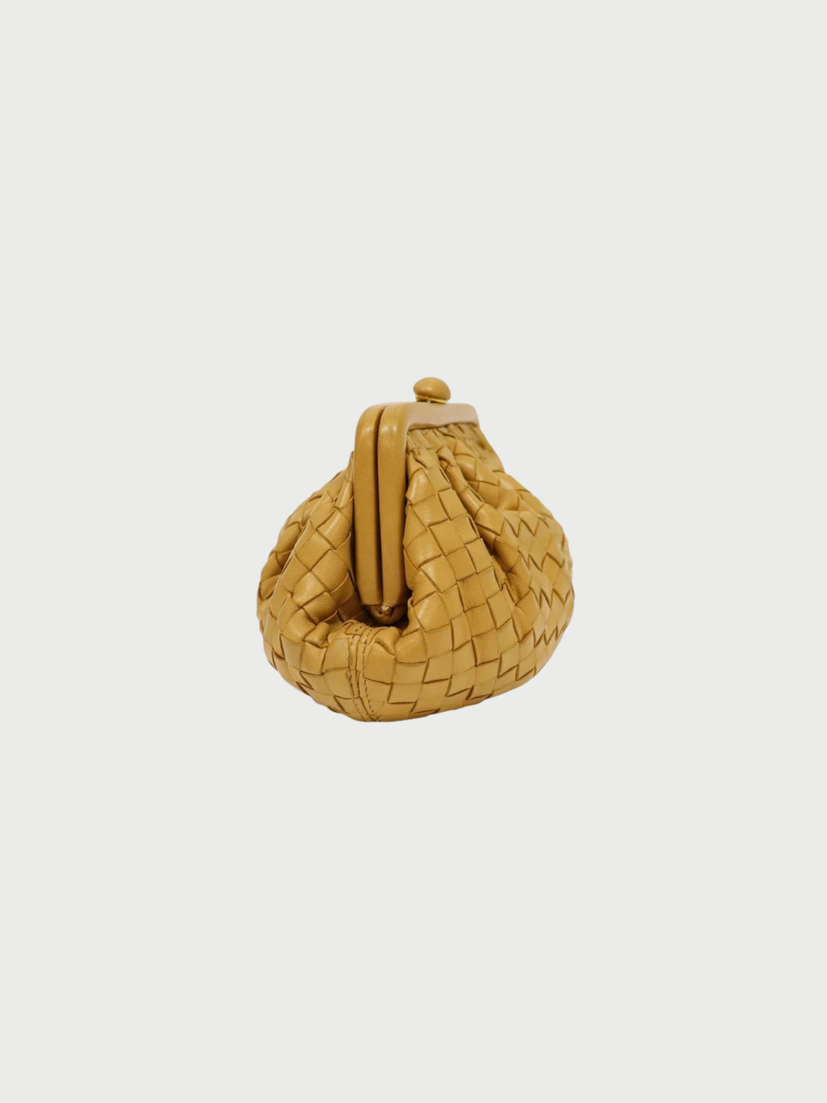 Bottega Veneta 2000s Beige Intrecciato Leather Shoulder Bag