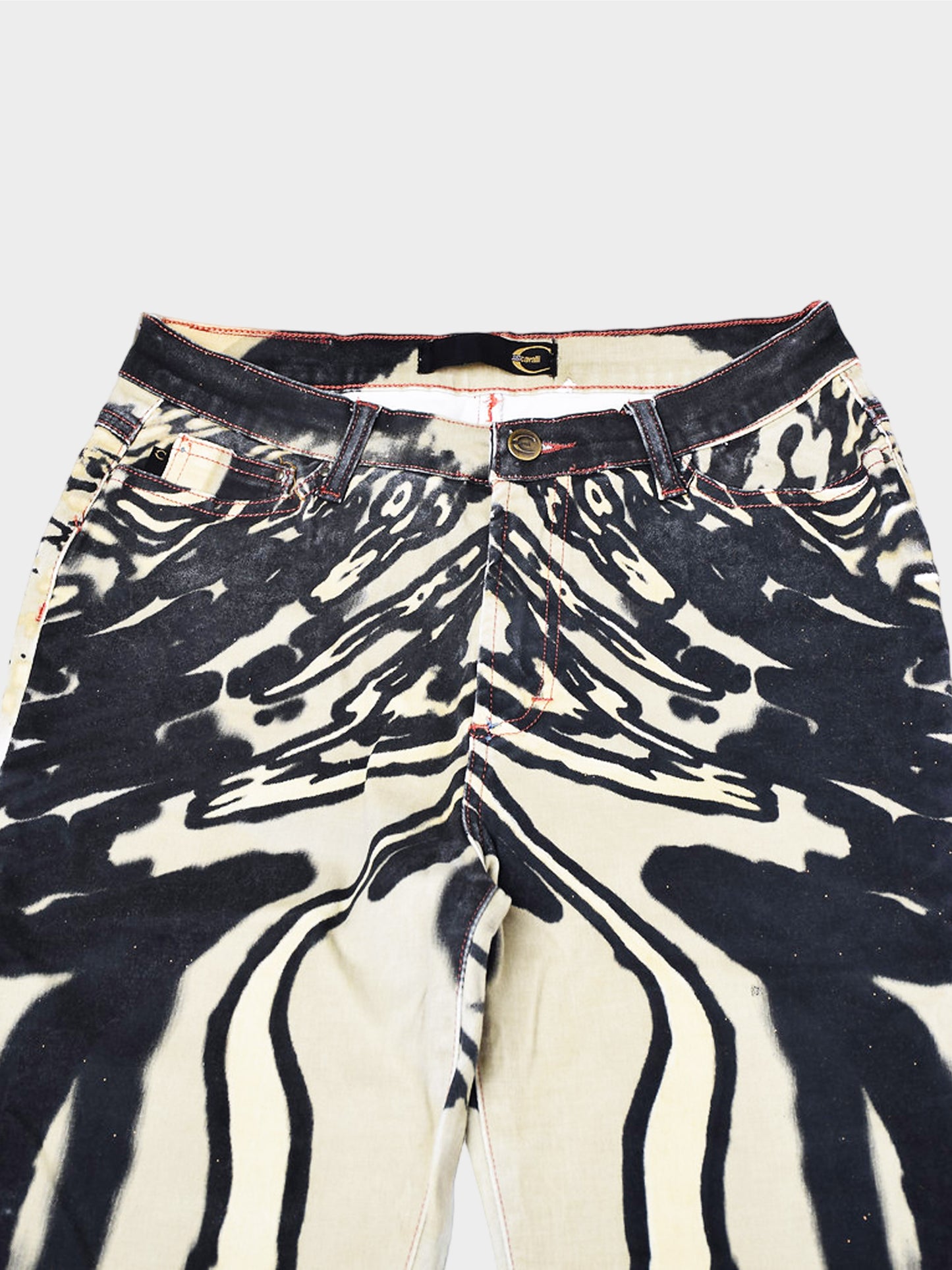 Roberto Cavalli Just Cavalli SS 2002 Psychedelic Contrast Print Pants