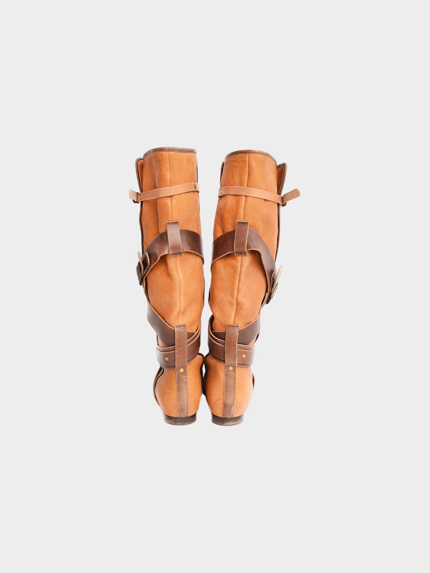 Chloé SS 2010 Leather Belt Wrap Boots