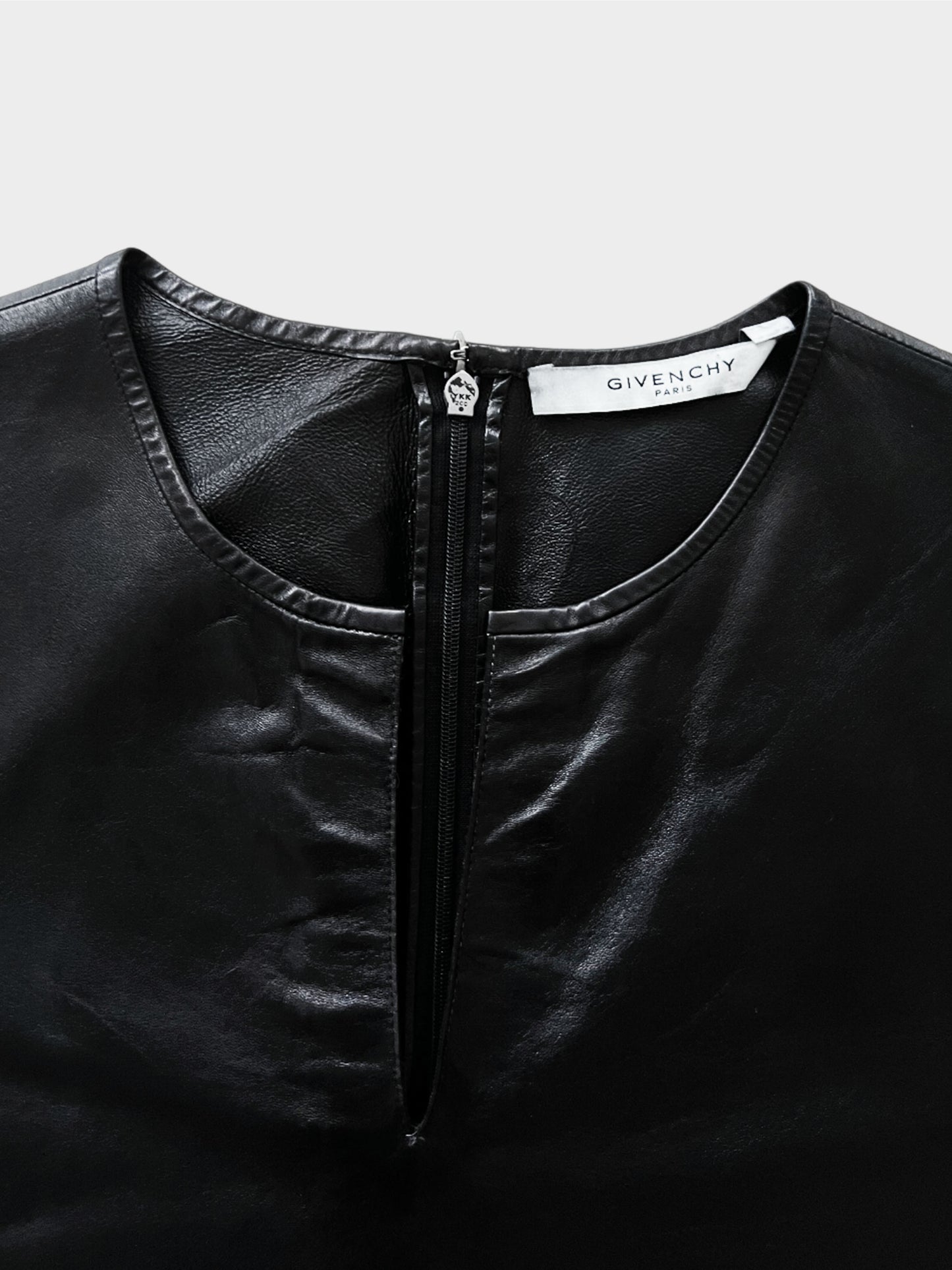 Givenchy 2010s Black Leather Top