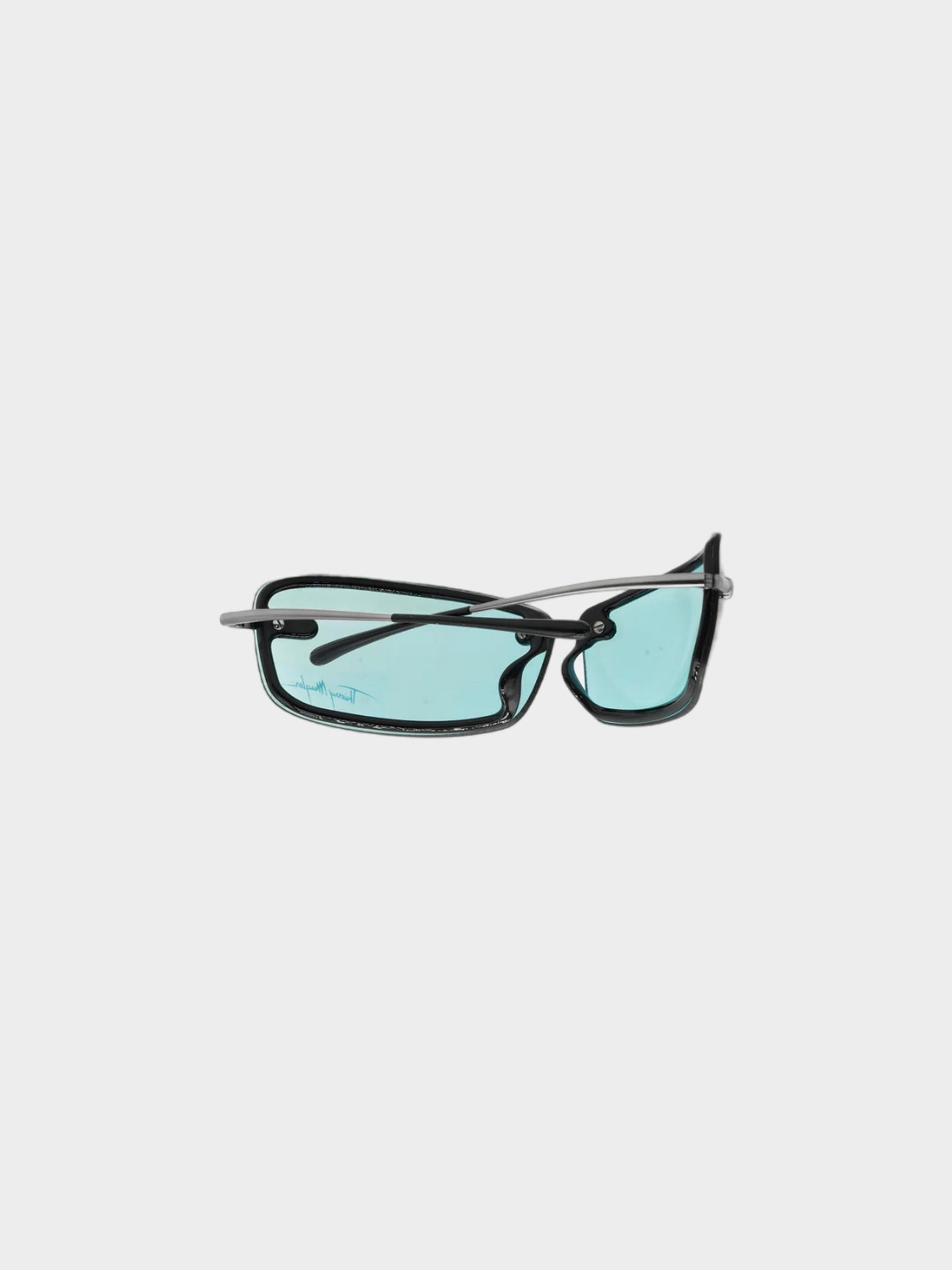 Thierry Mugler FW 2001 Blue Futuristic Sunglasses