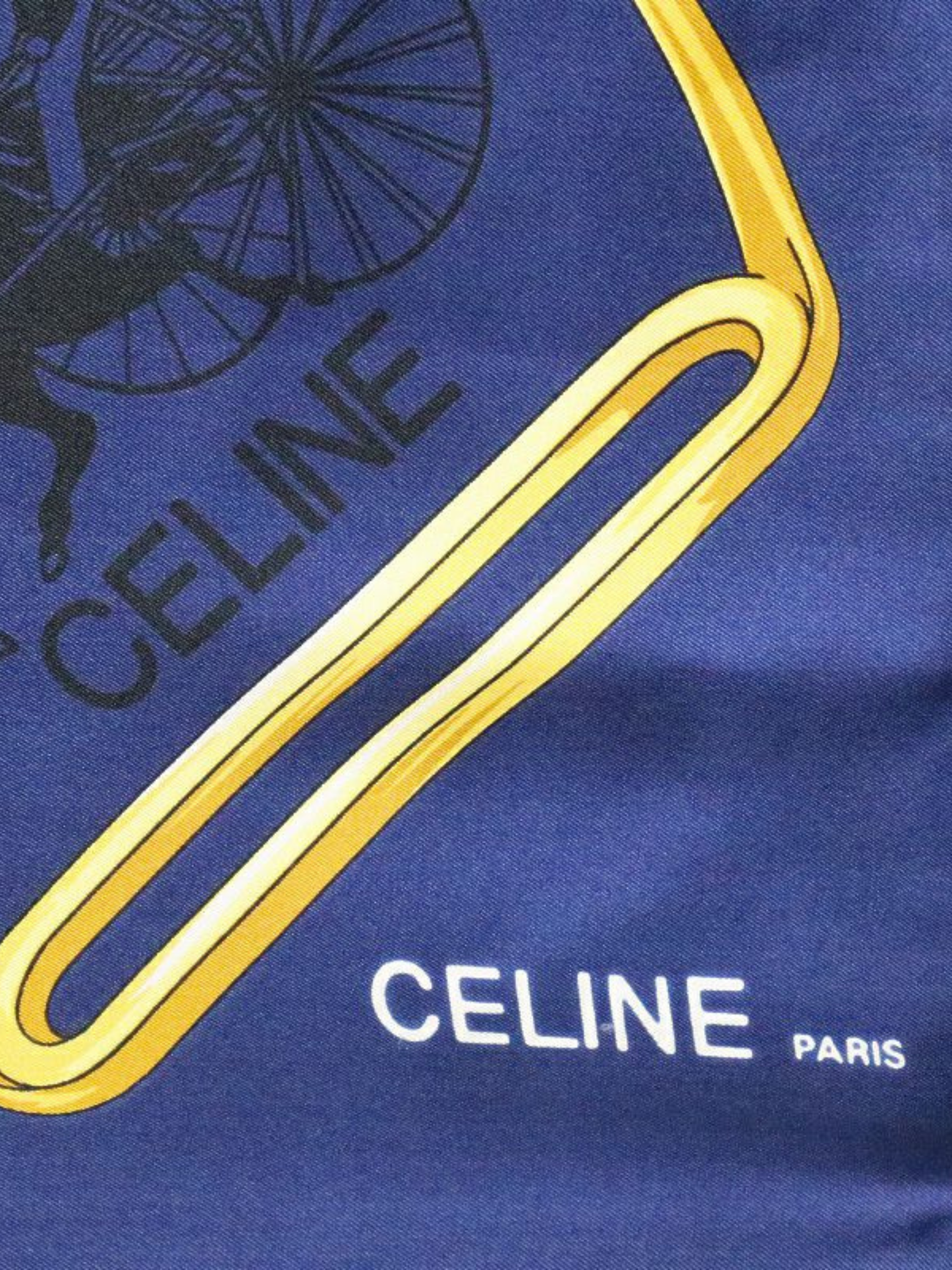 Celine 2000s Multicolor Silk Logo Scarf