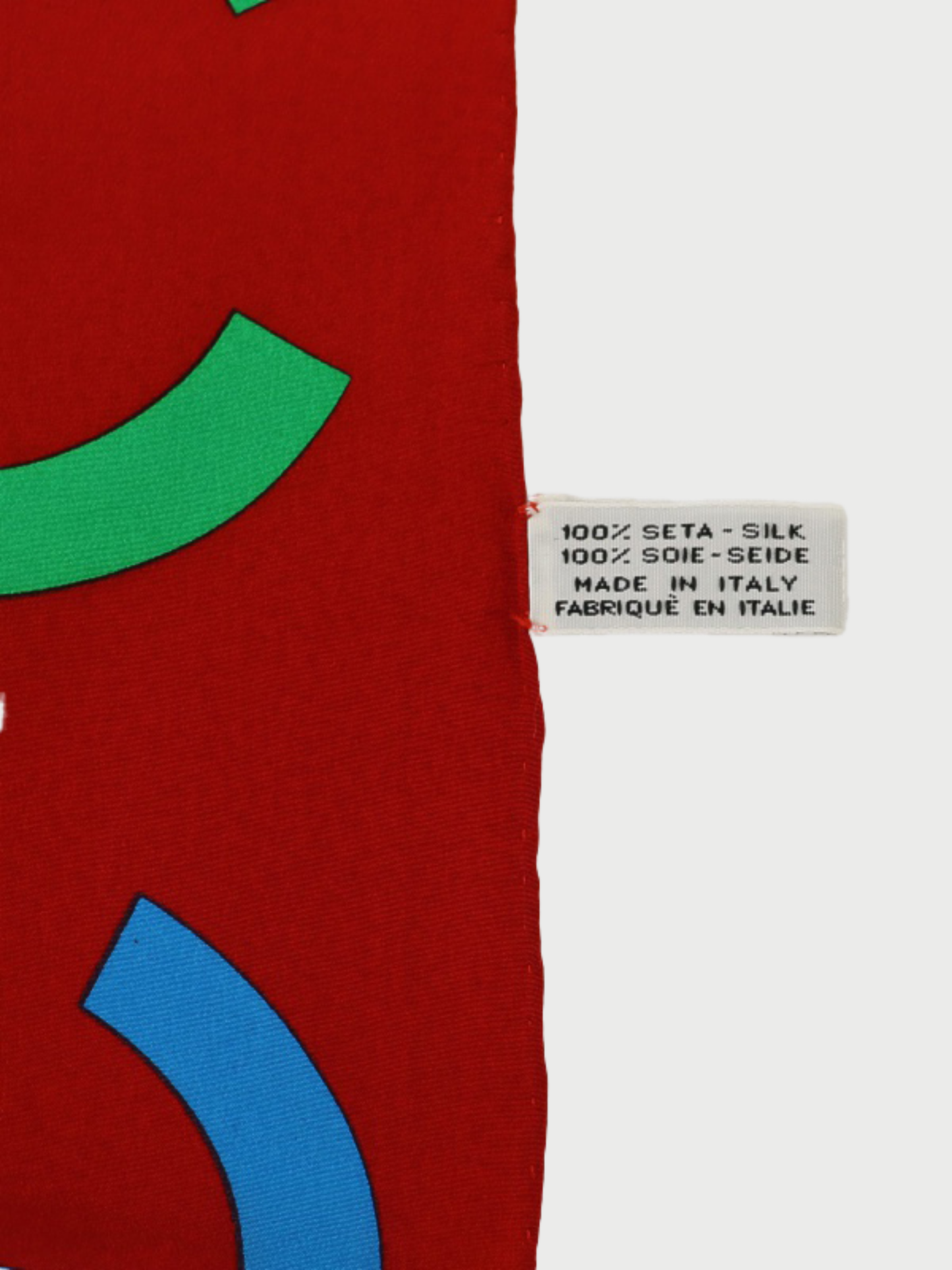 Chanel 2000s Multicolor Silk COCO Scarf