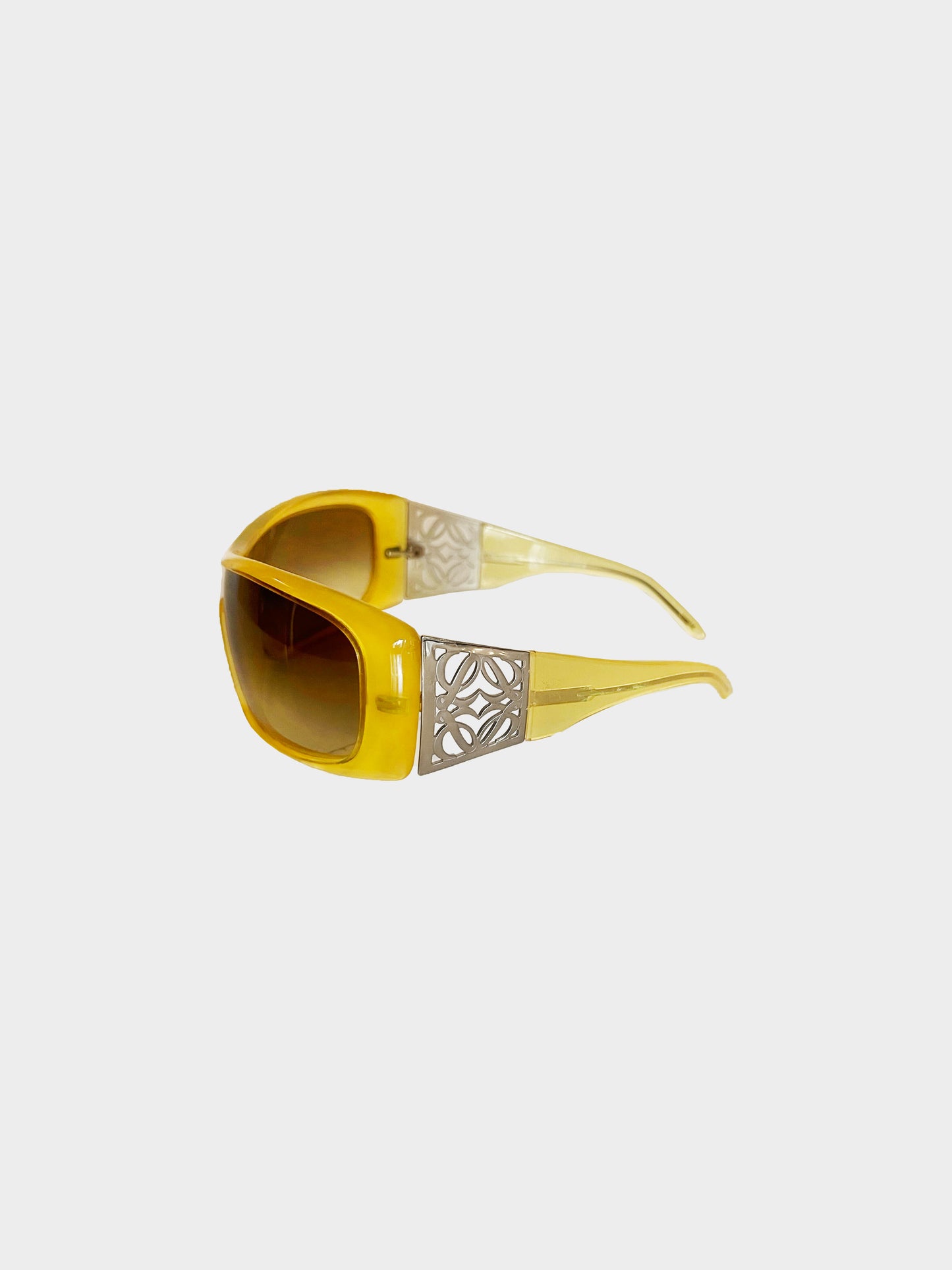Loewe 2000s Yellow Shield Sunglasses