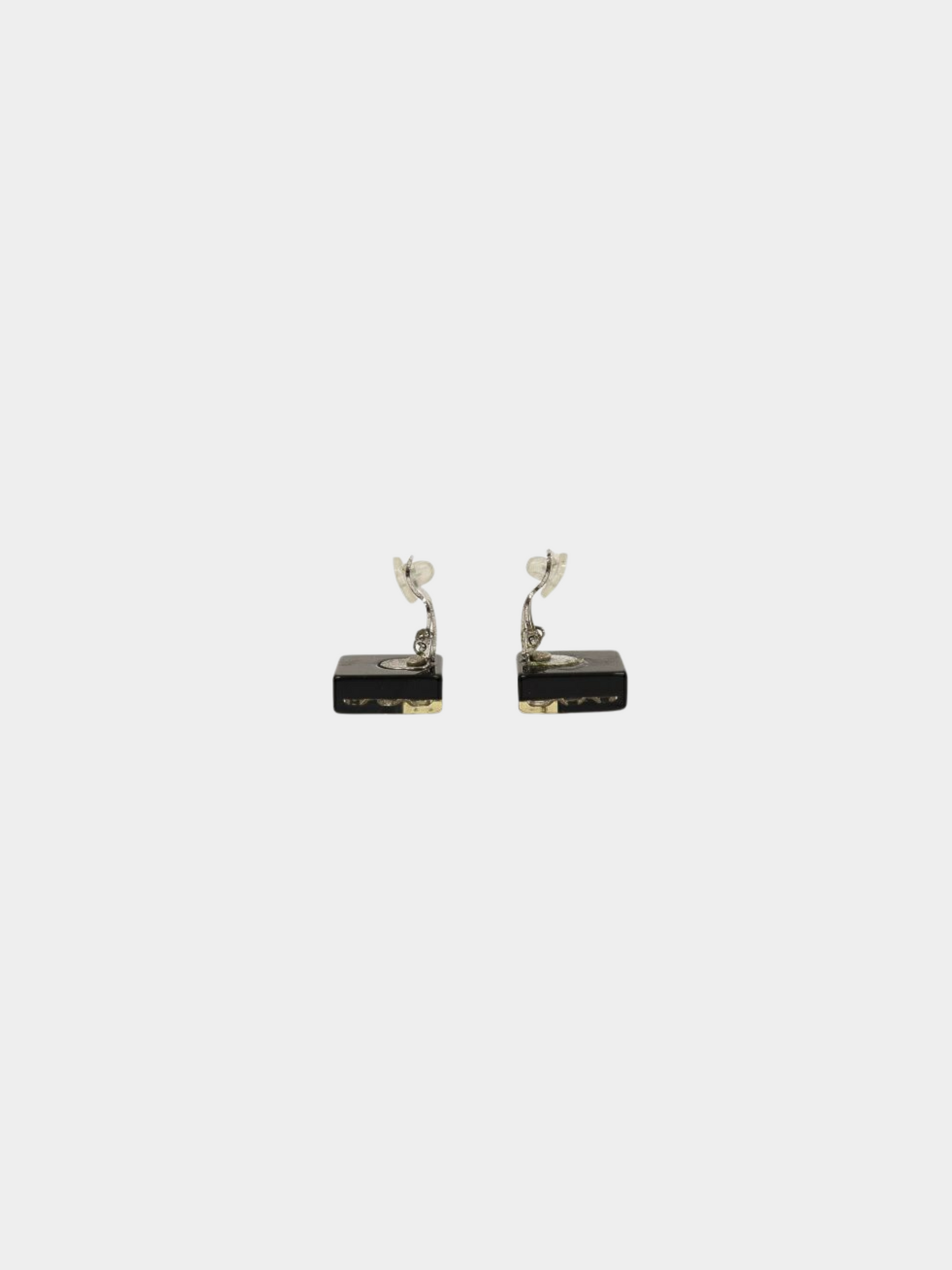 Chanel 2005 Black White COCO Square Earrings