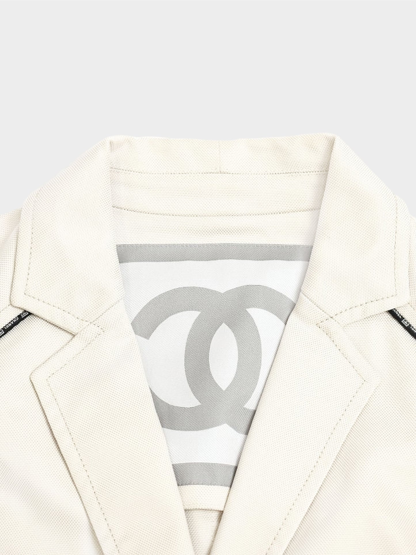Chanel SS 2004 Off White Single Breasted Jacket