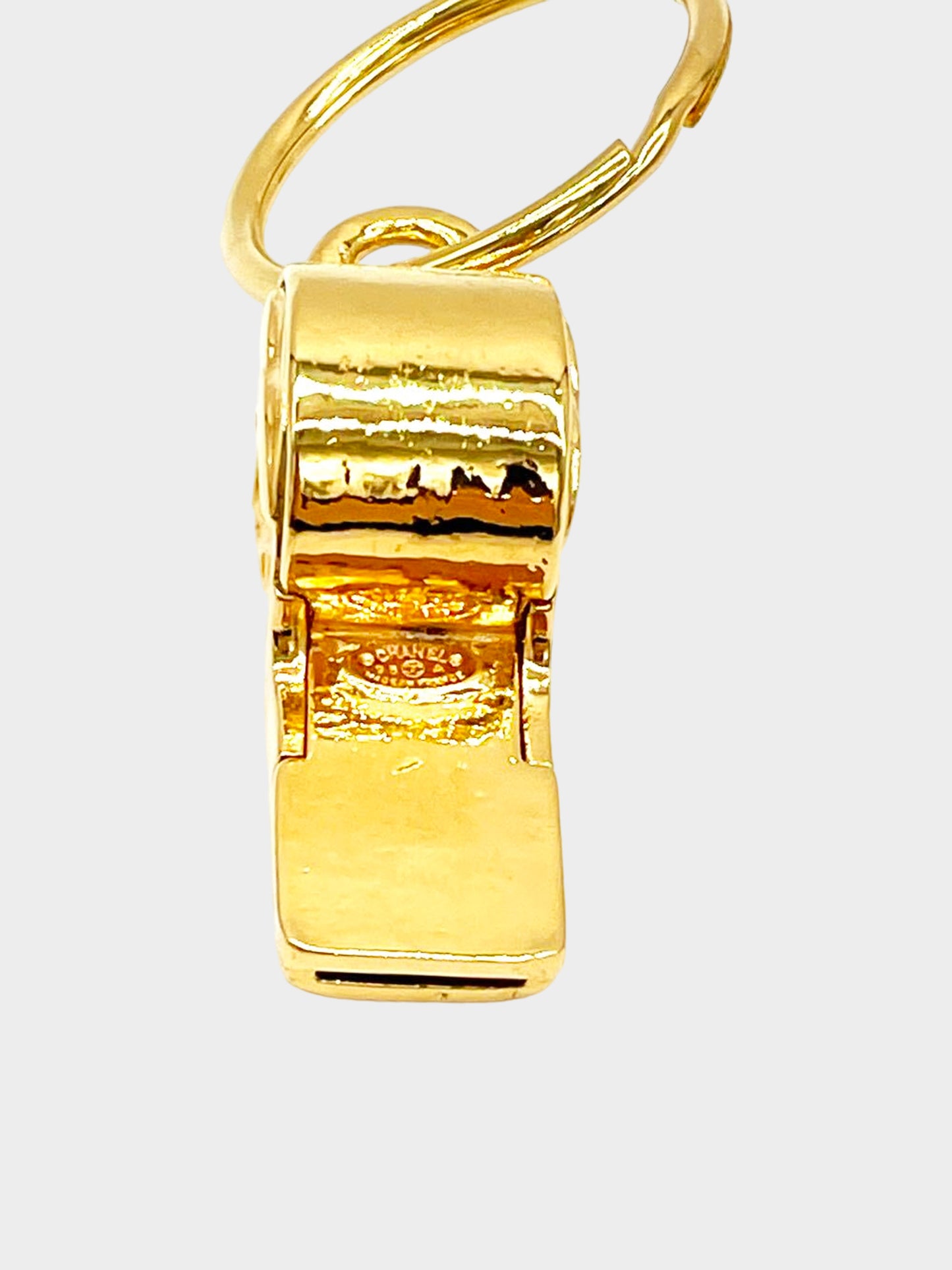 Chanel Fall 1995 Gold CC Whistle Keychain