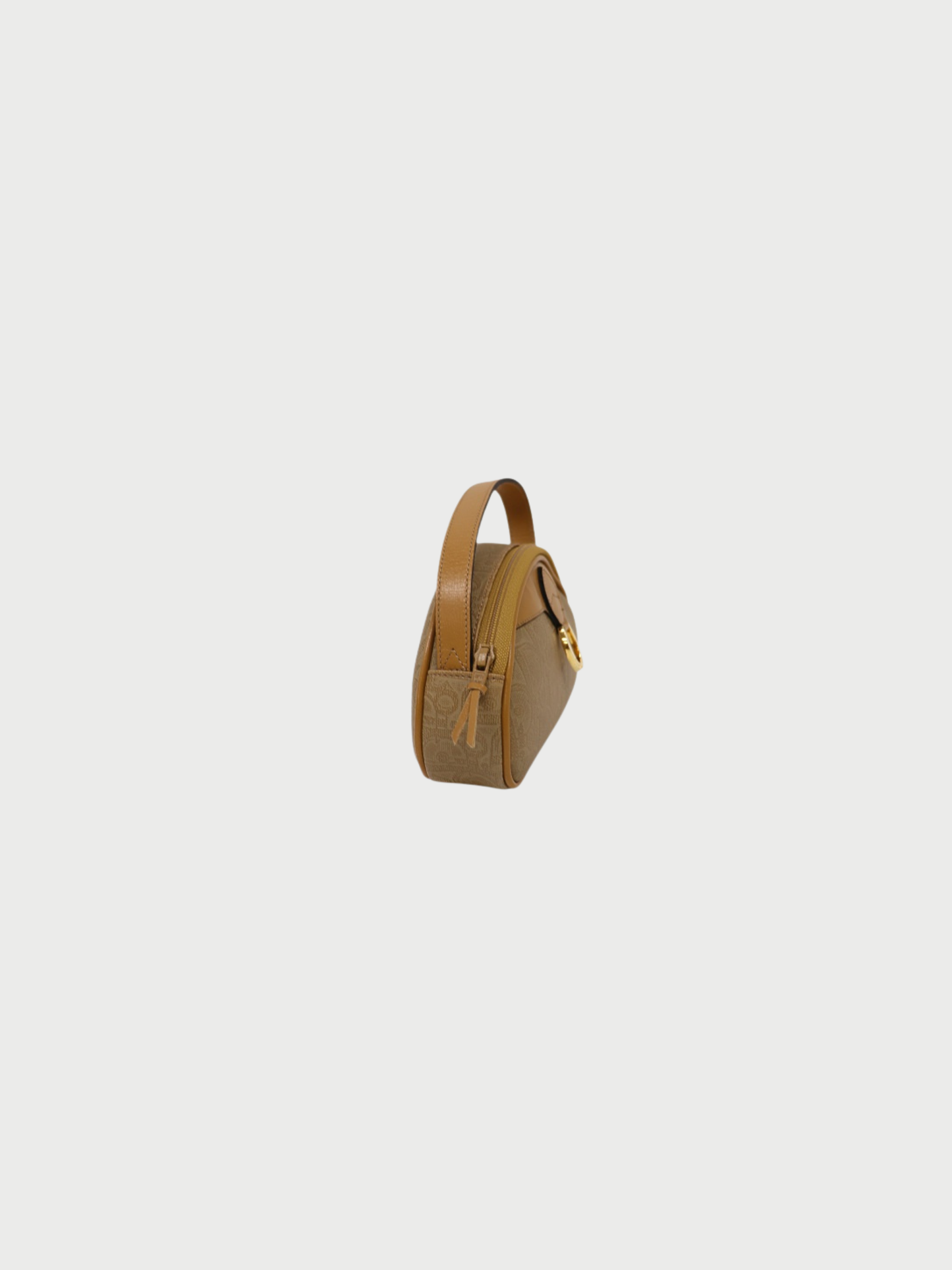 Christian Dior 2000s Beige Trotter PVC Leather Mini Handbag