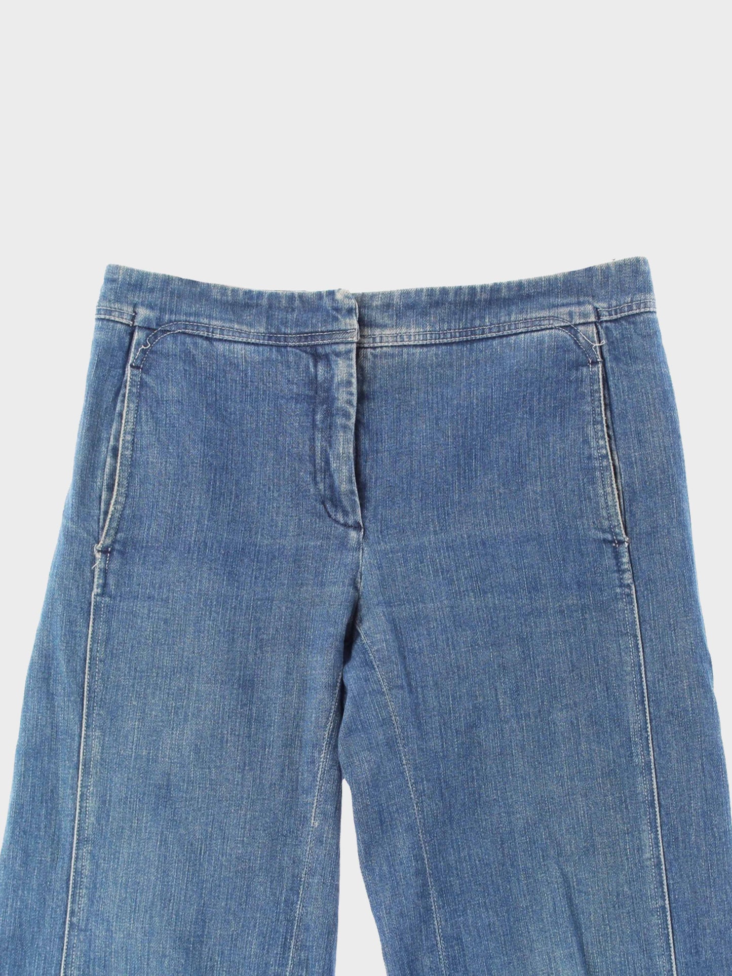 Chanel Cruise 2007 Wide Leg Flared Denim Pants