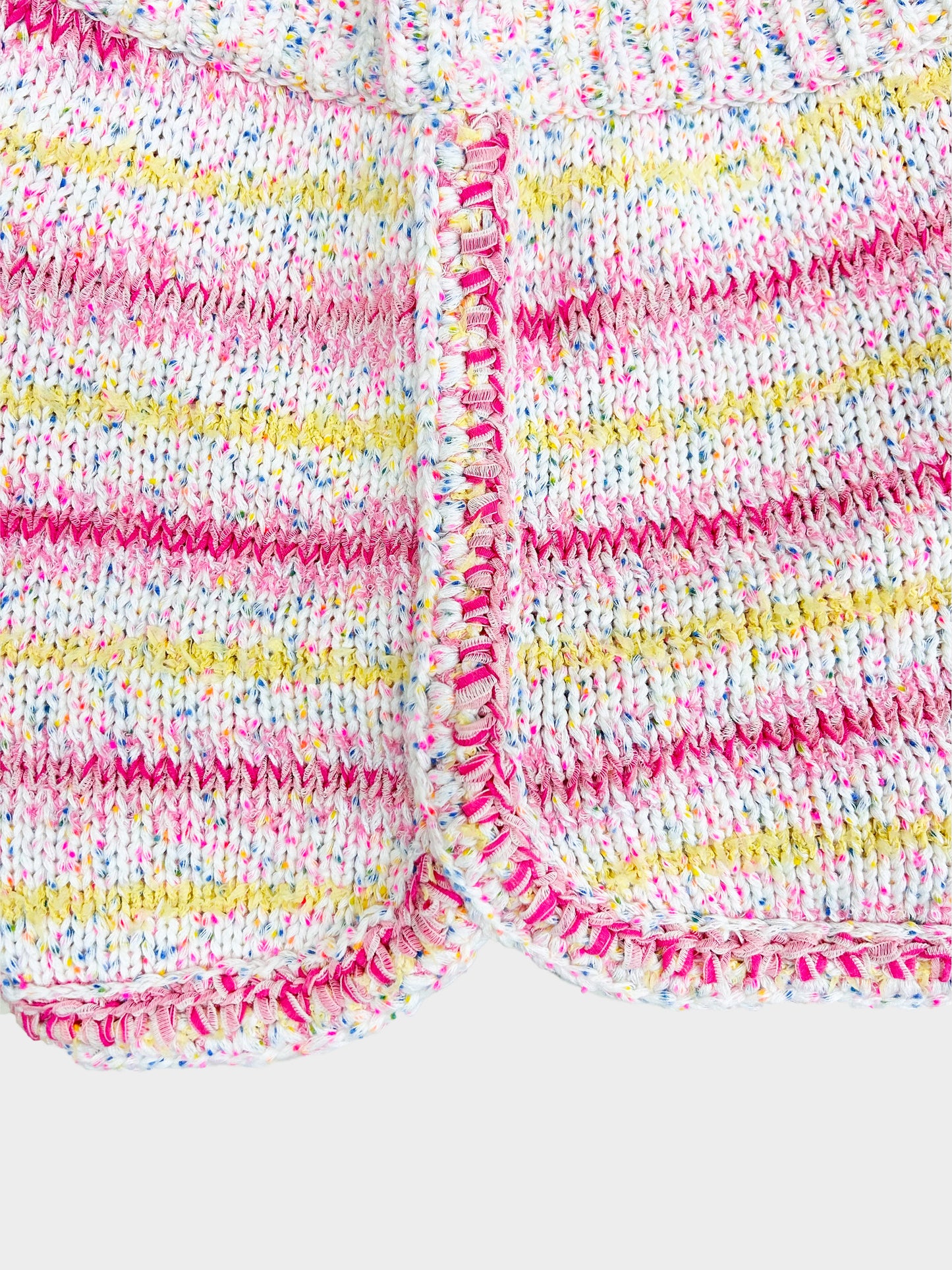 Chanel Resort 2024 LOVE COCO Cotton Candy Striped Knit Shorts