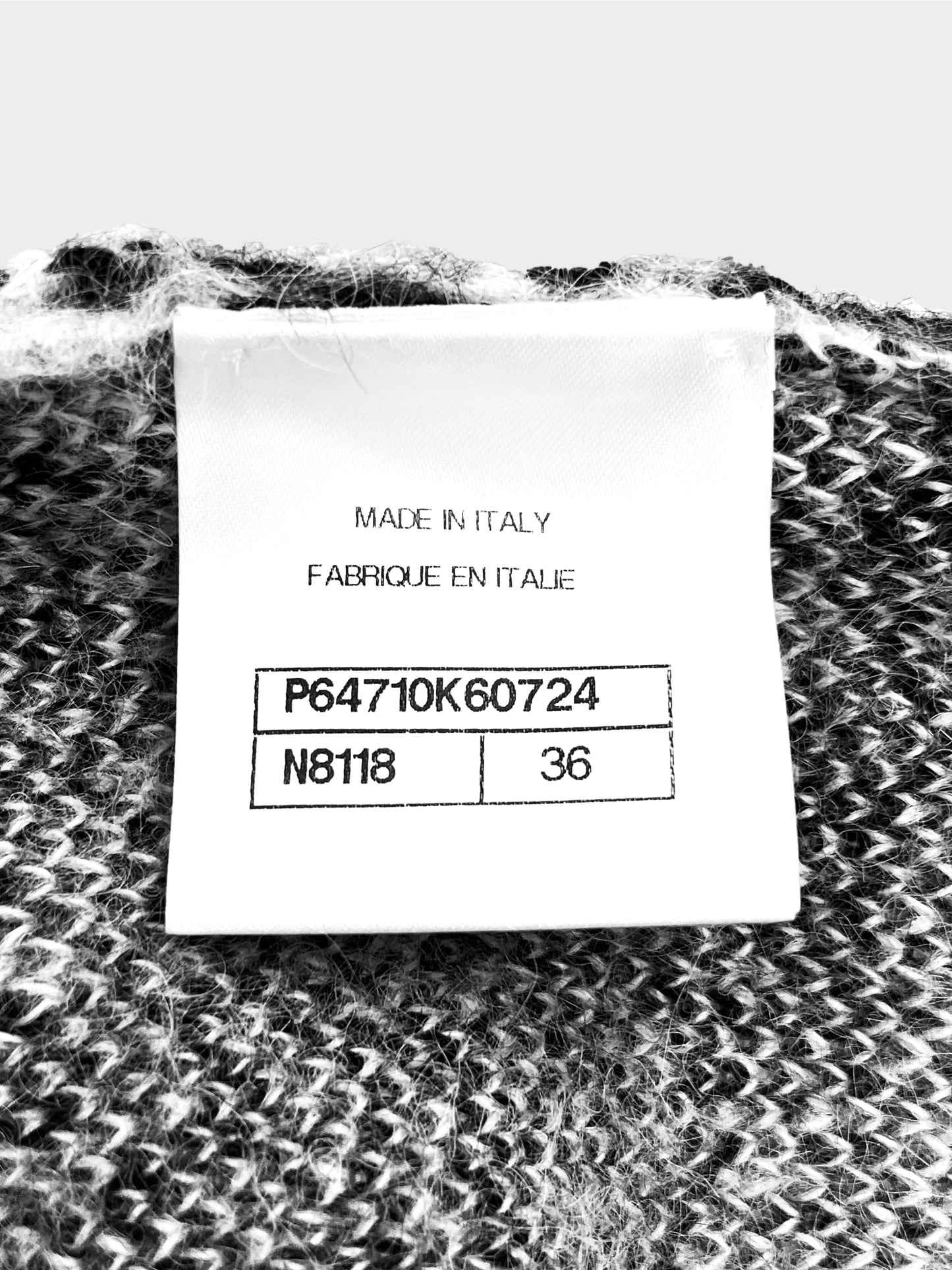 Chanel 2020 Black and White Alpaca Runway Sweater