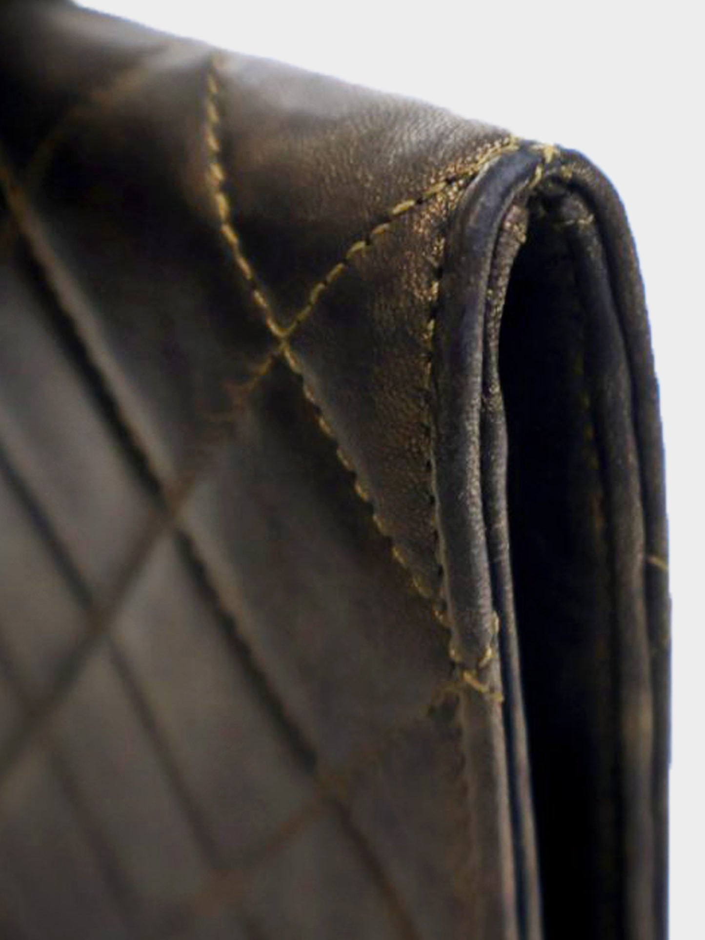 Chanel 2011 Black and Gold Lambskin CC Fringe Clutch