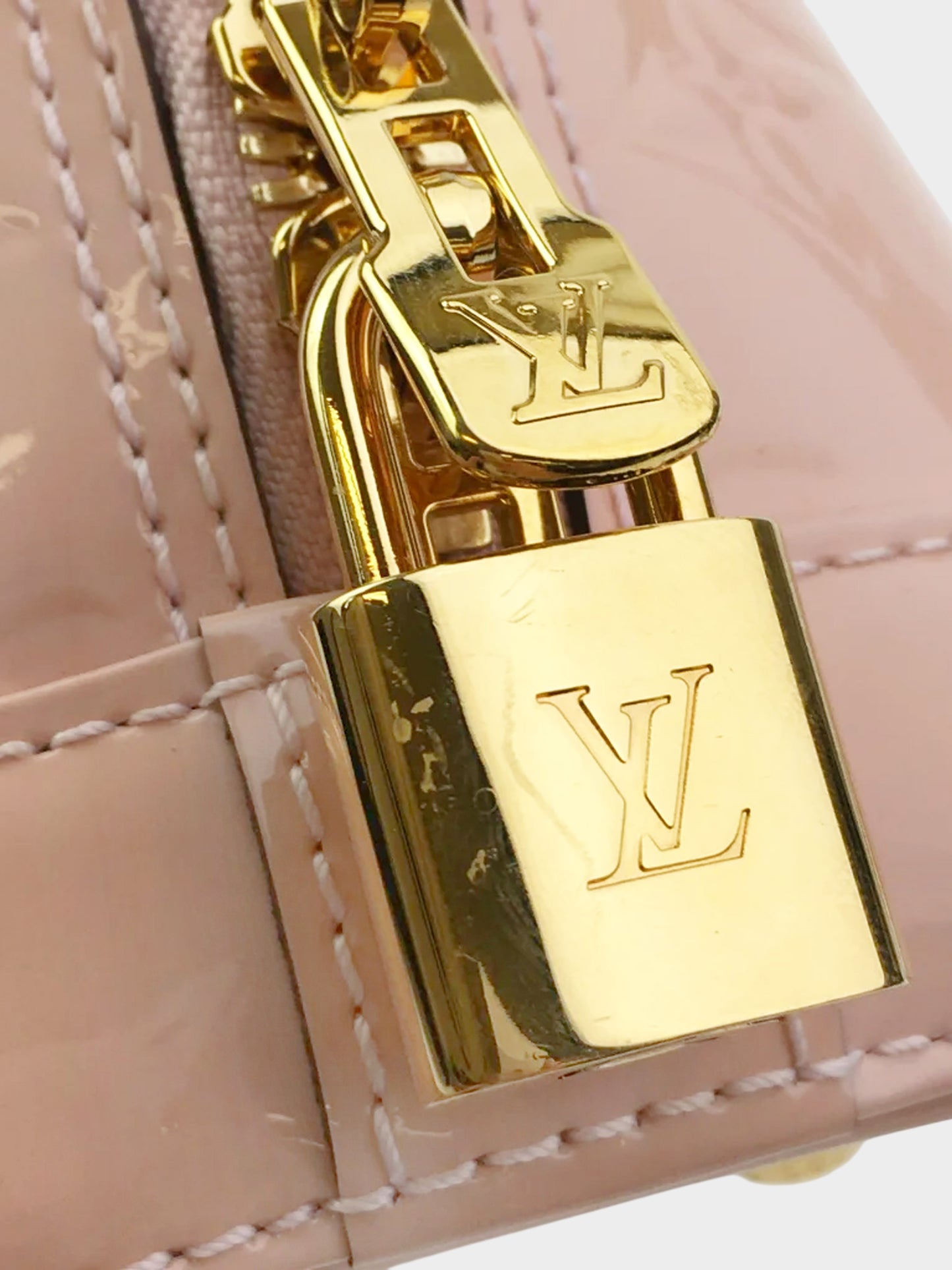 Louis Vuitton 2018 Pink Monogram Vernis Flowers Alma BB Bag