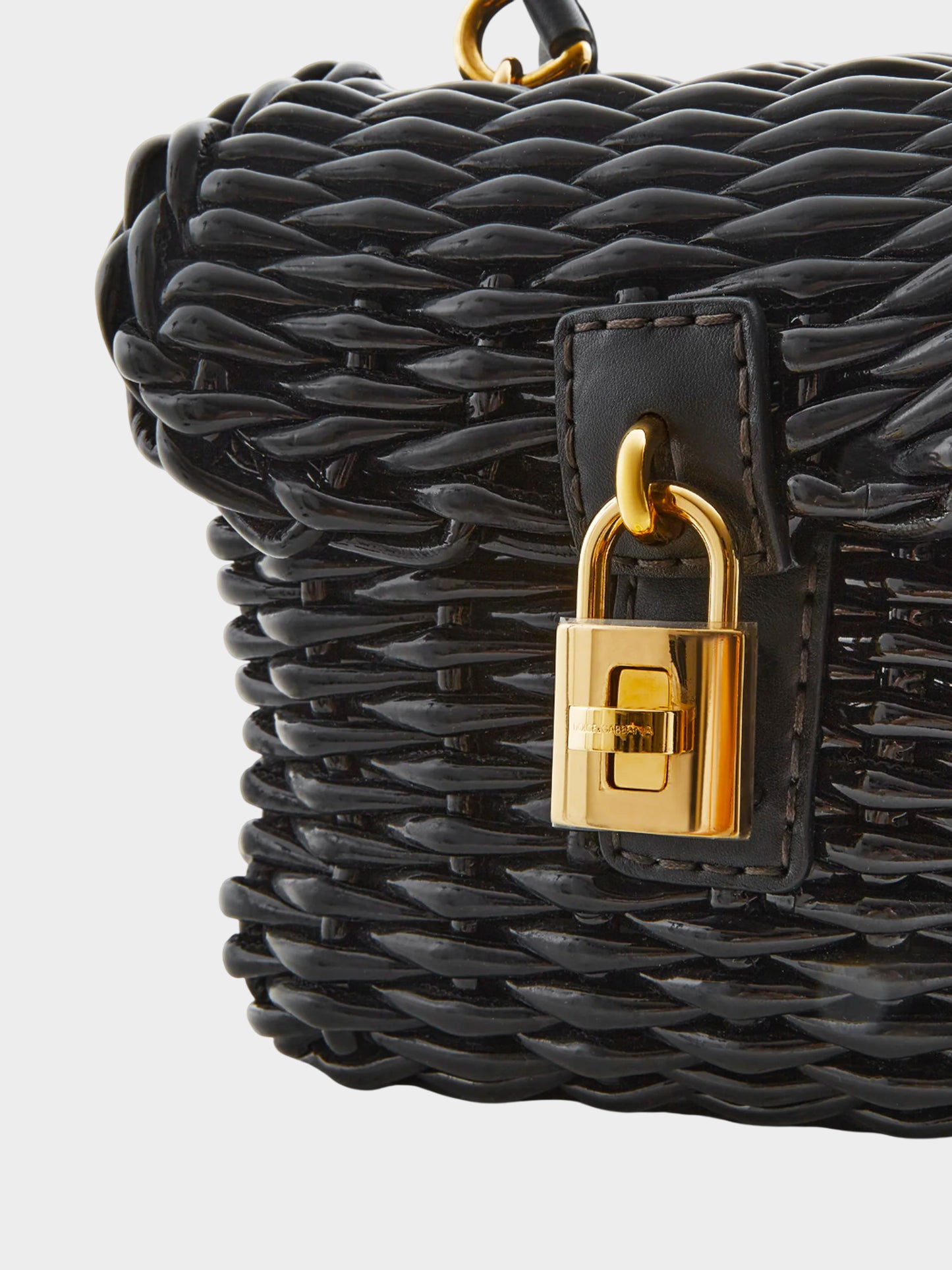 Dolce and Gabbana SS 2012 Black Wicker Handbag