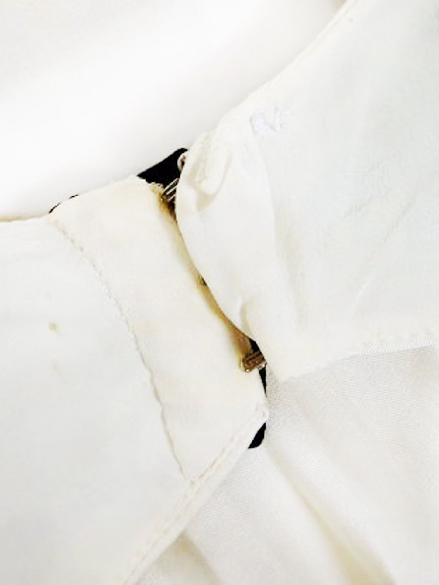Chanel SS 2005 Two-tone Silk Top with Ribbons