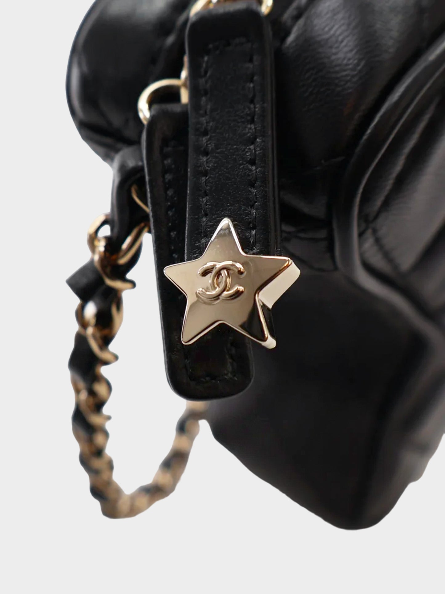 Chanel 2024 Black Lambskin Walk Of Fame Star Bag
