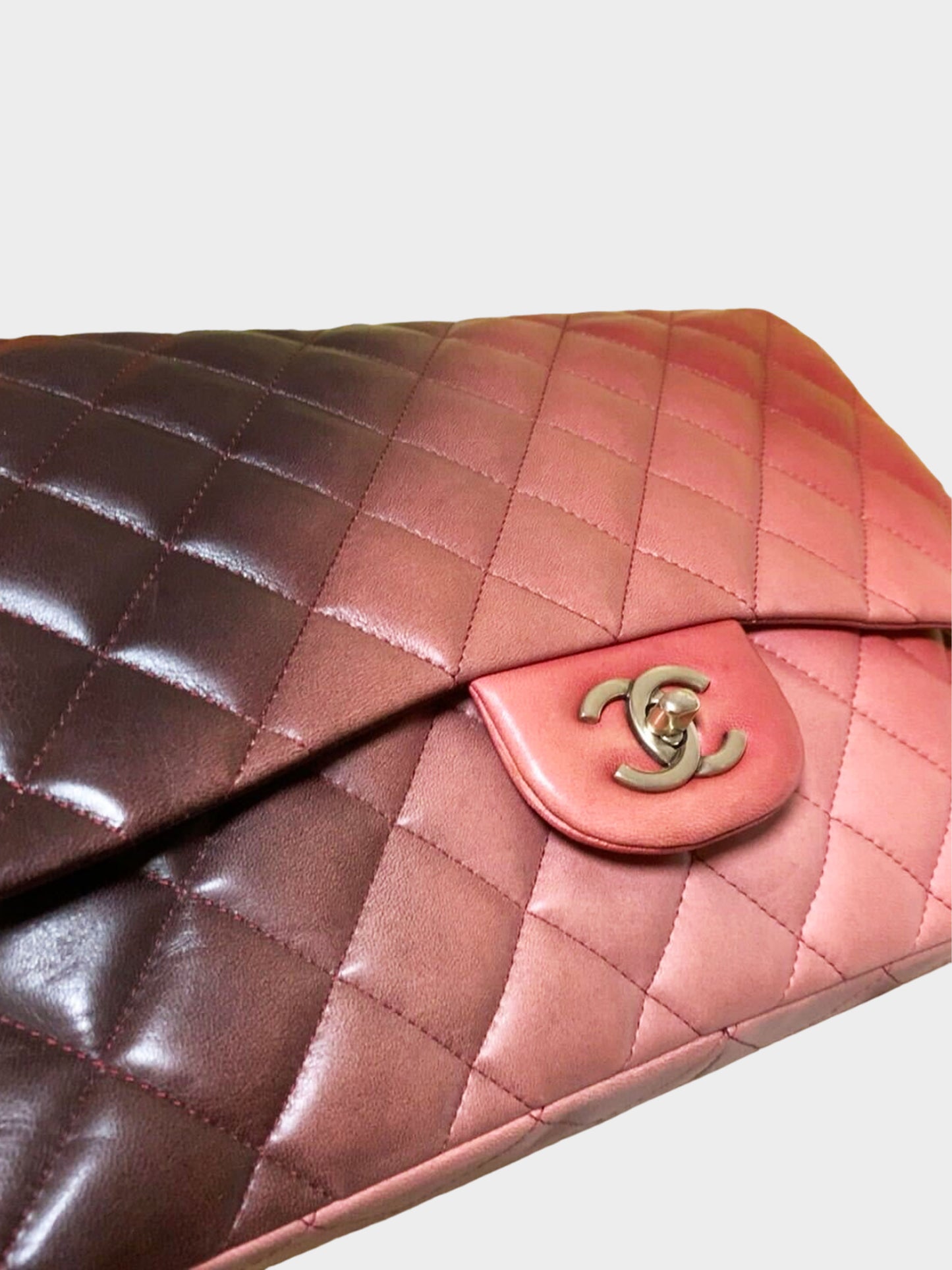 Chanel 2009-2010 Ombre Pink Classic Flap Bag