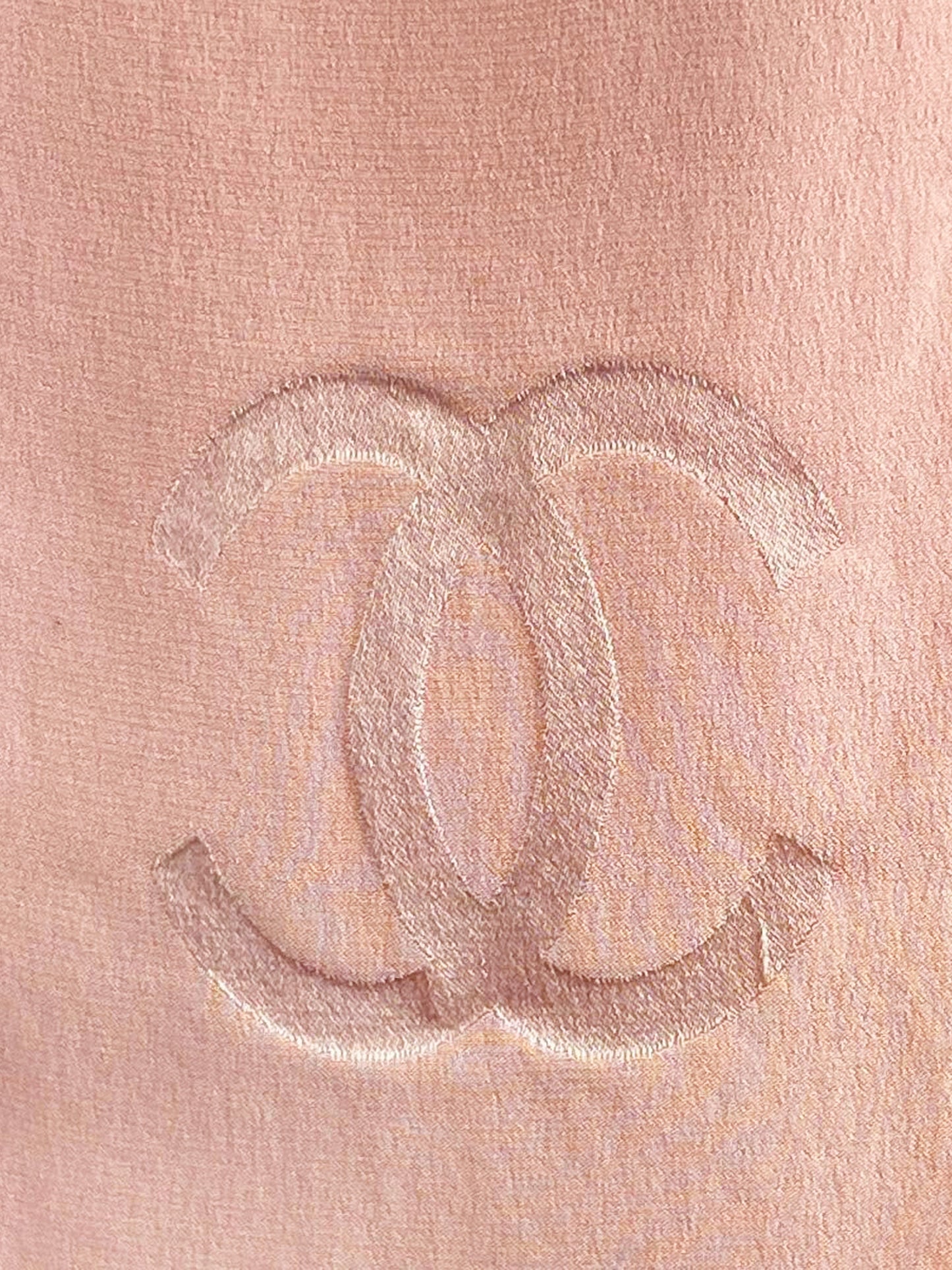 Chanel 1980s Pastel Pink CC Silk Blouse
