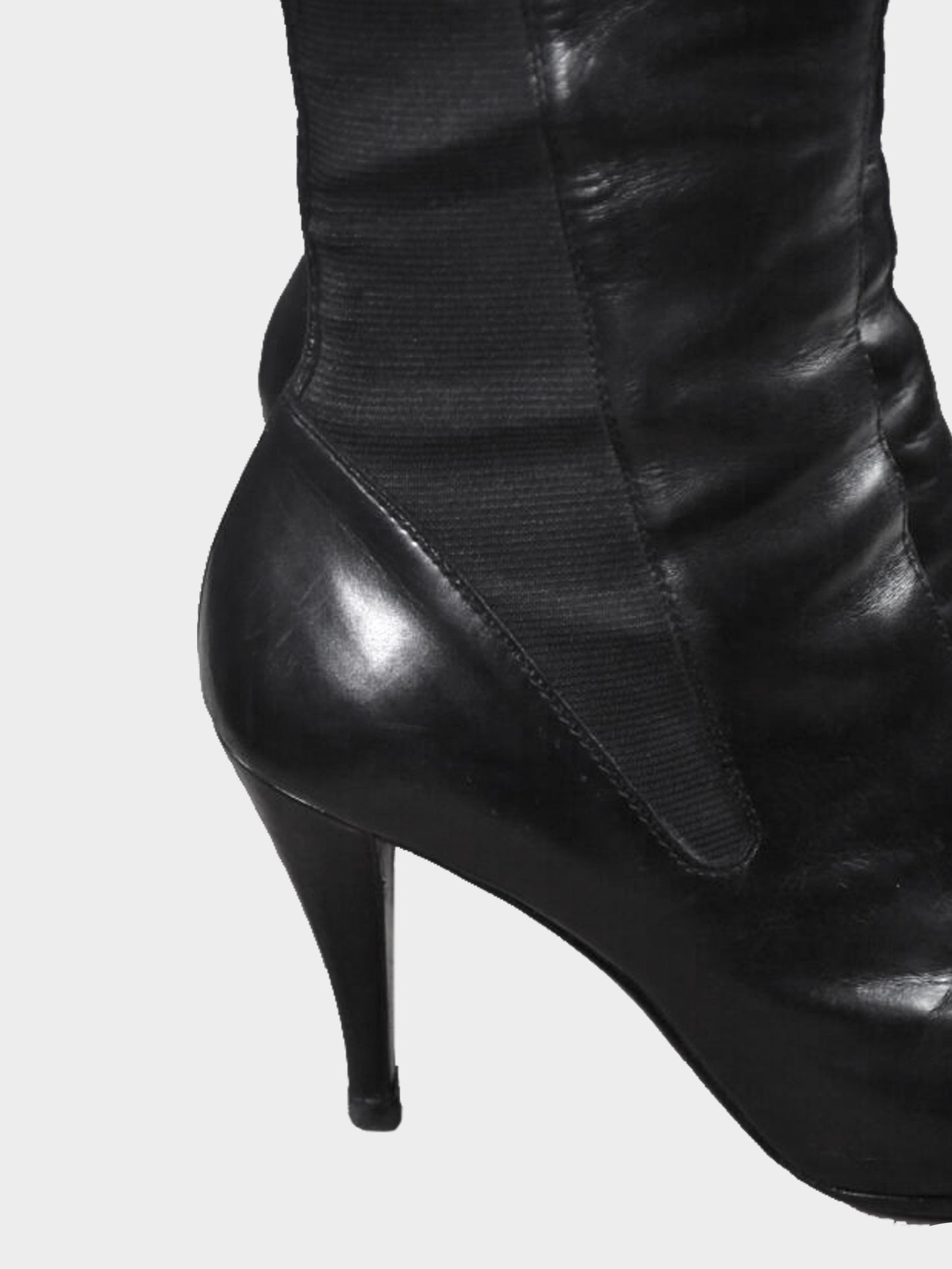 Yves Saint Laurent 2000s Rive Gauche Black Leather Boots