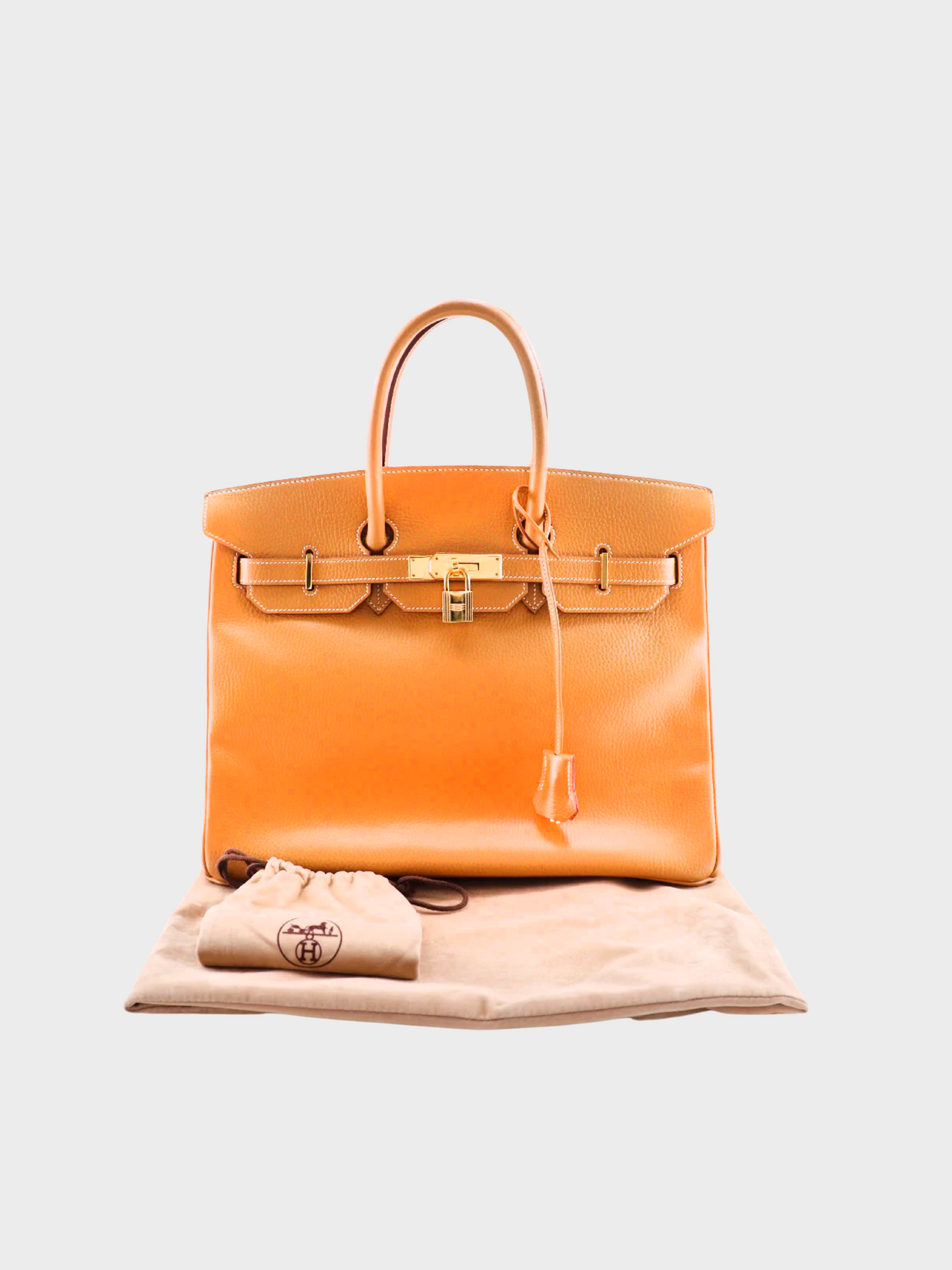 Hermès 2000 Brown Ardennes Gold Hardware Birkin 35