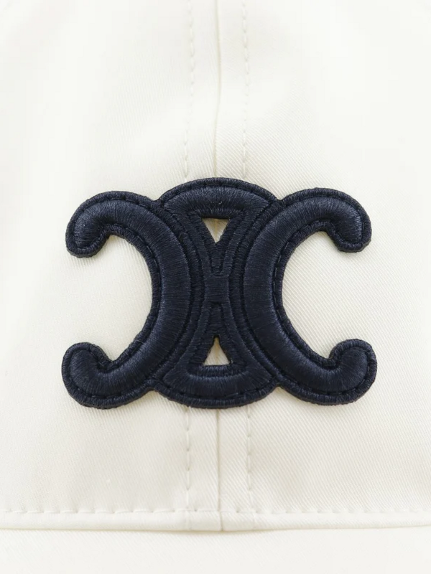 Celine 2020 White Macadam Triomphe Cap