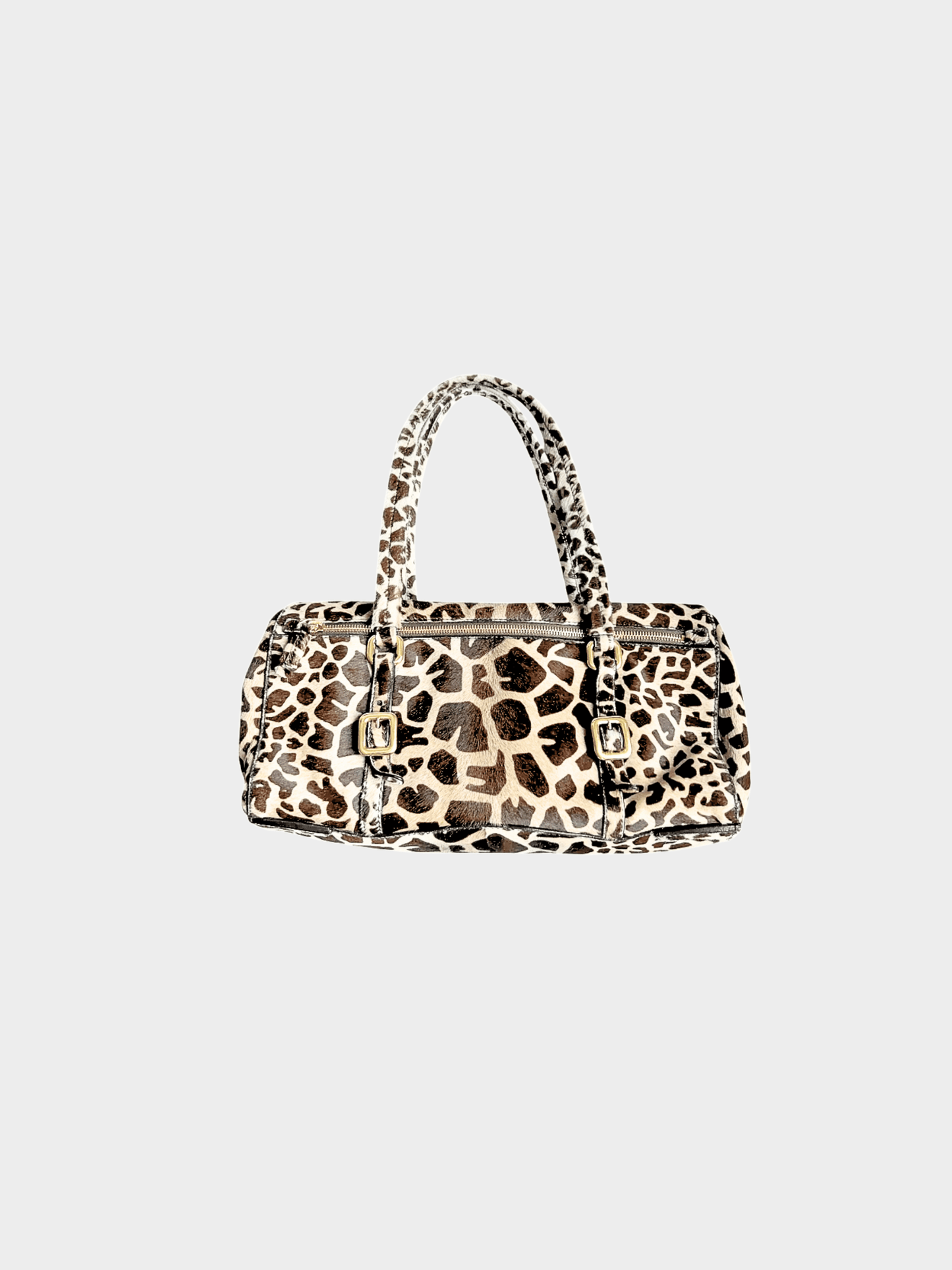 Prada 2000s Ponyhair Giraffe-Print Cavallino Shoulder Bag