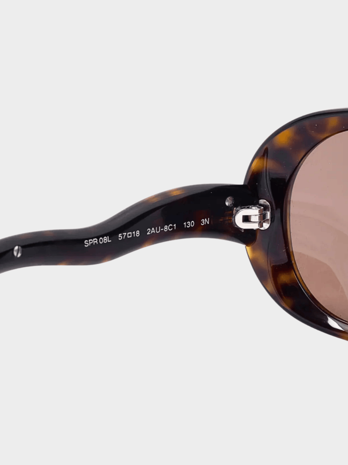 Prada 2017 SPR 08L Tortoiseshell Wavy-Arm Round Sunglasses