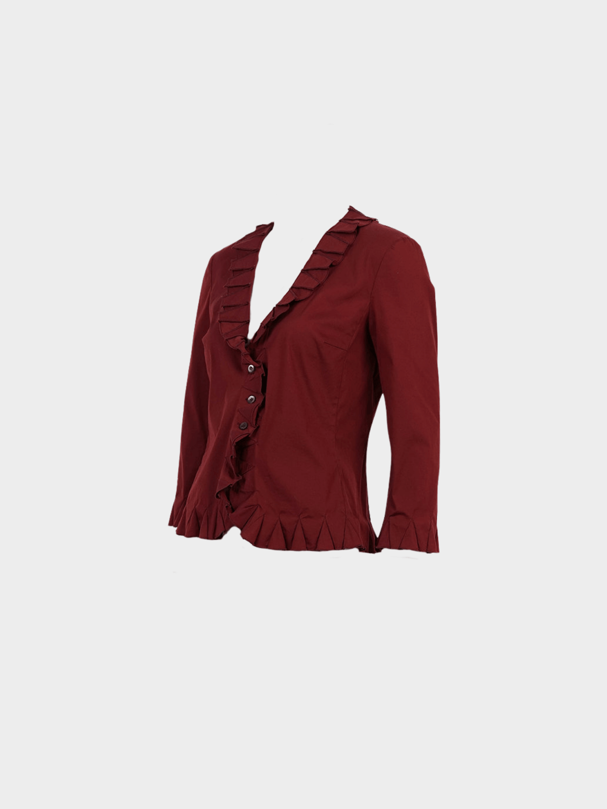 Prada SS 2000 Red Buttoned Up Top