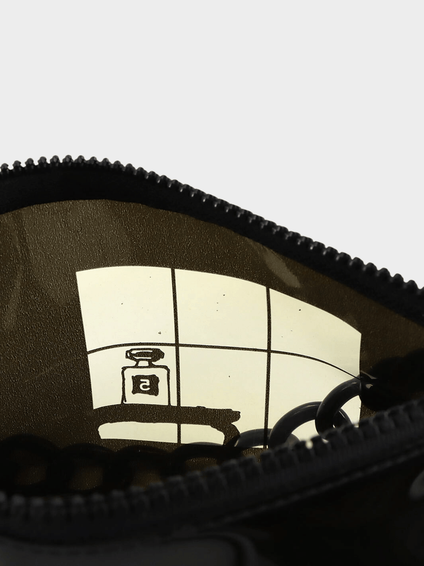 Chanel 2003 Black Window-Print Shoulder Bag