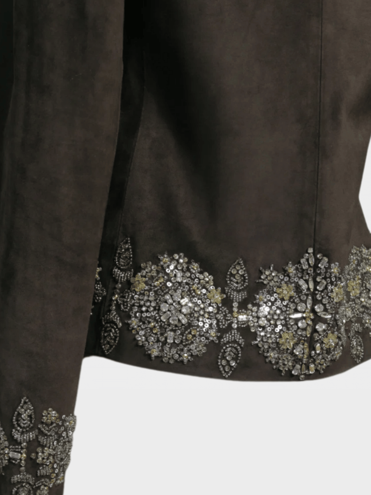 Valentino FW 2003 Runway Dark Brown Fur Trim Jacket