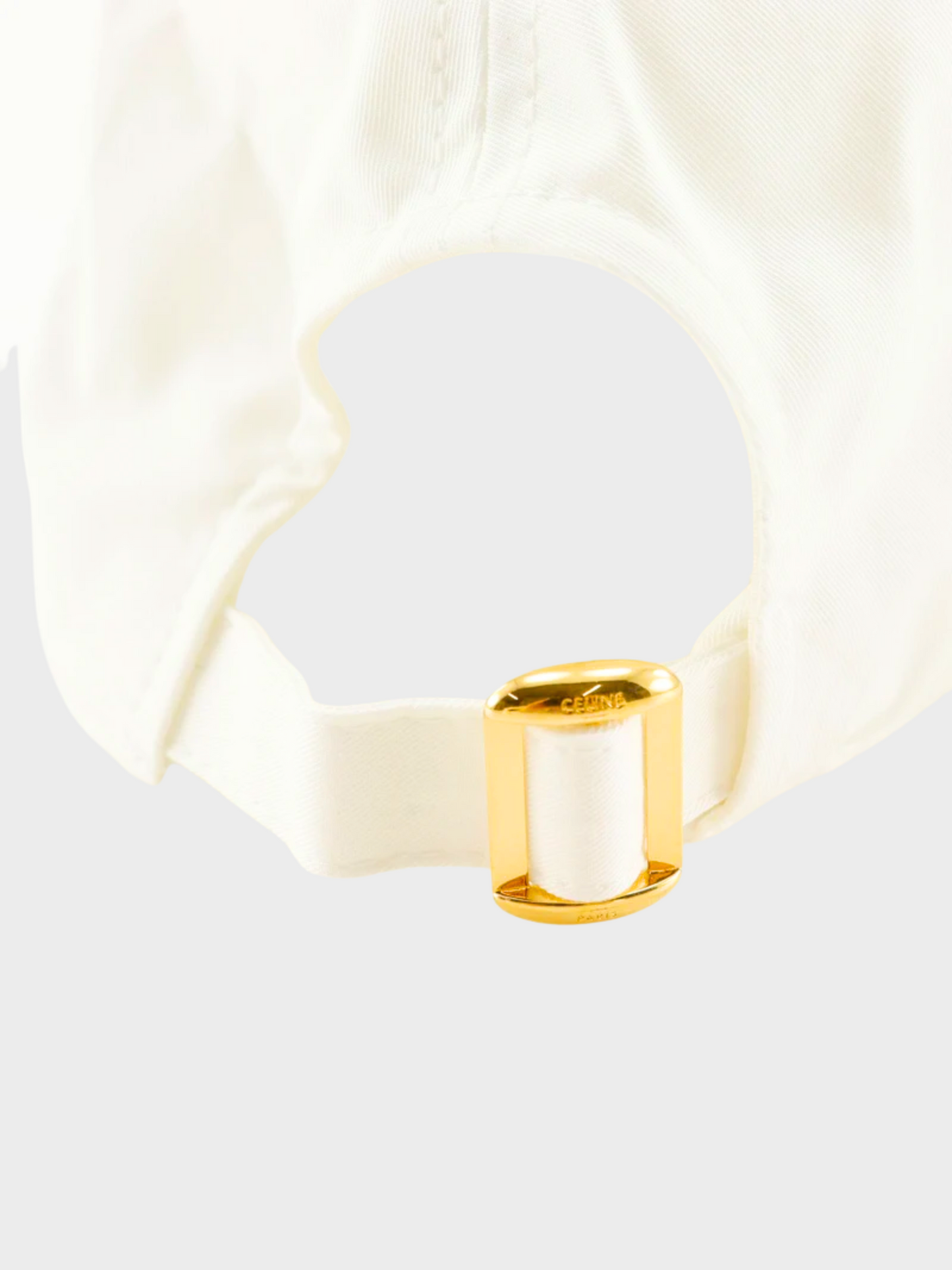 Celine 2020 White Macadam Triomphe Cap