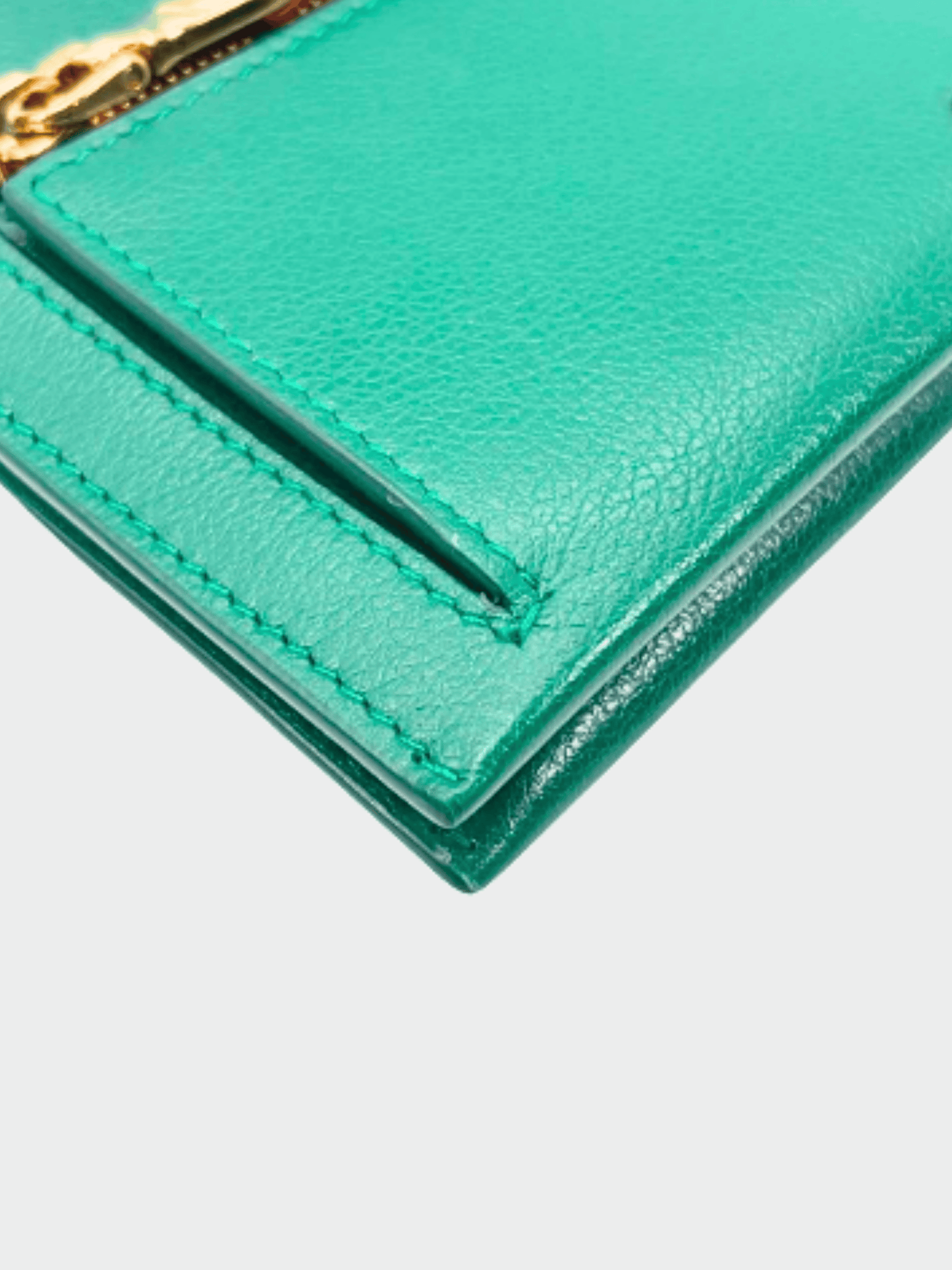 Miu Miu 2010s Green Leather Shoulder Pouch