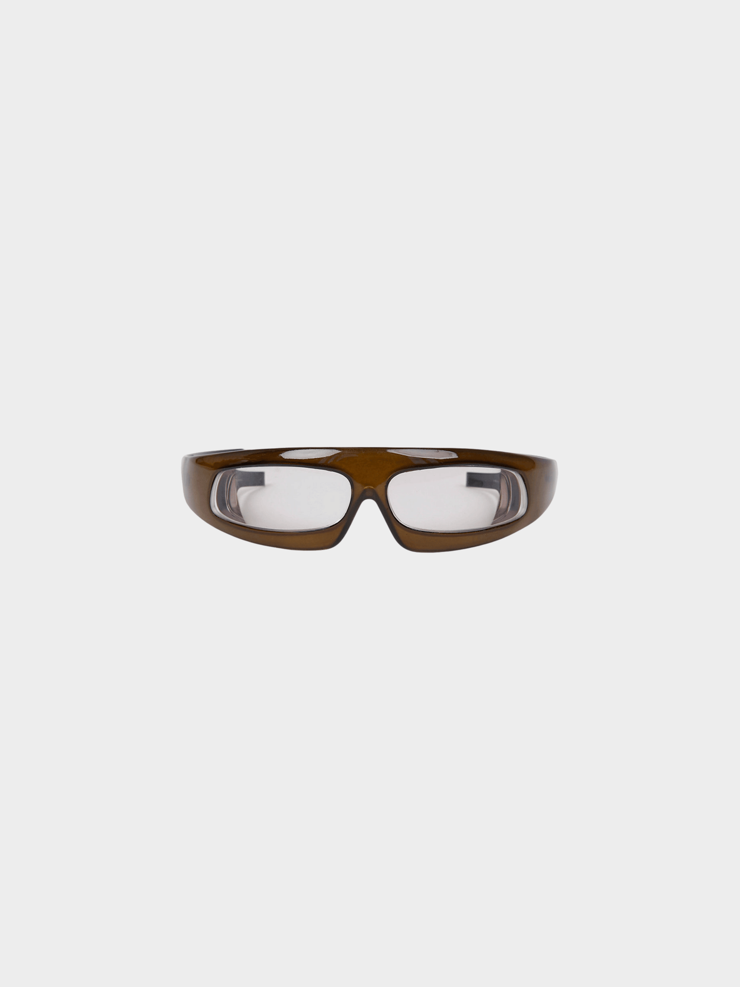 Gianfranco Ferre 2000s Brown Futuristic Glasses
