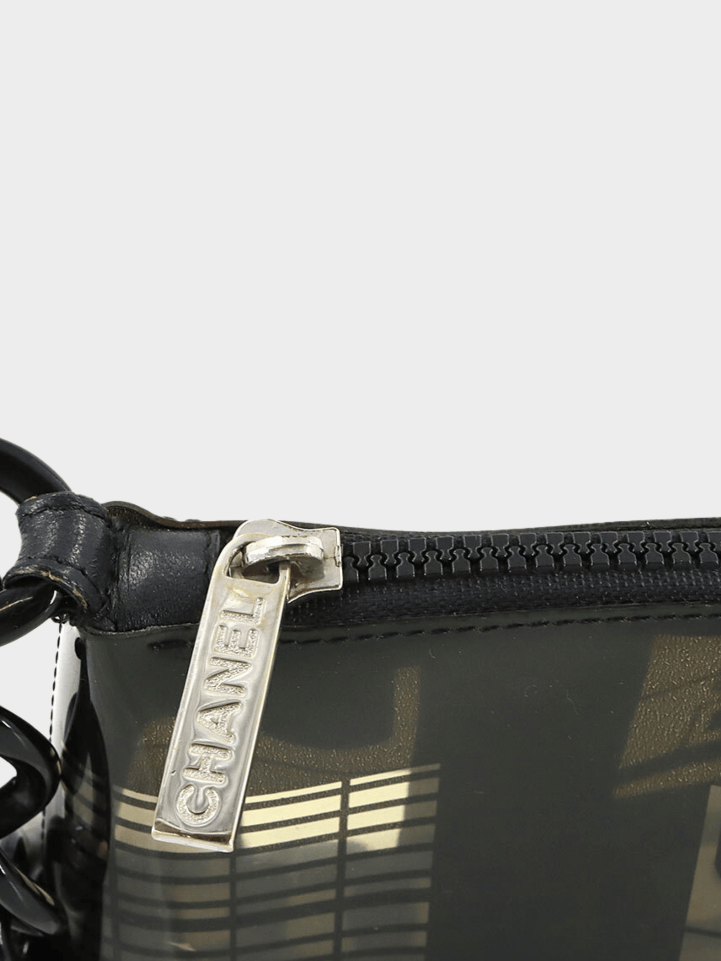 Chanel 2003 Black Window-Print Shoulder Bag
