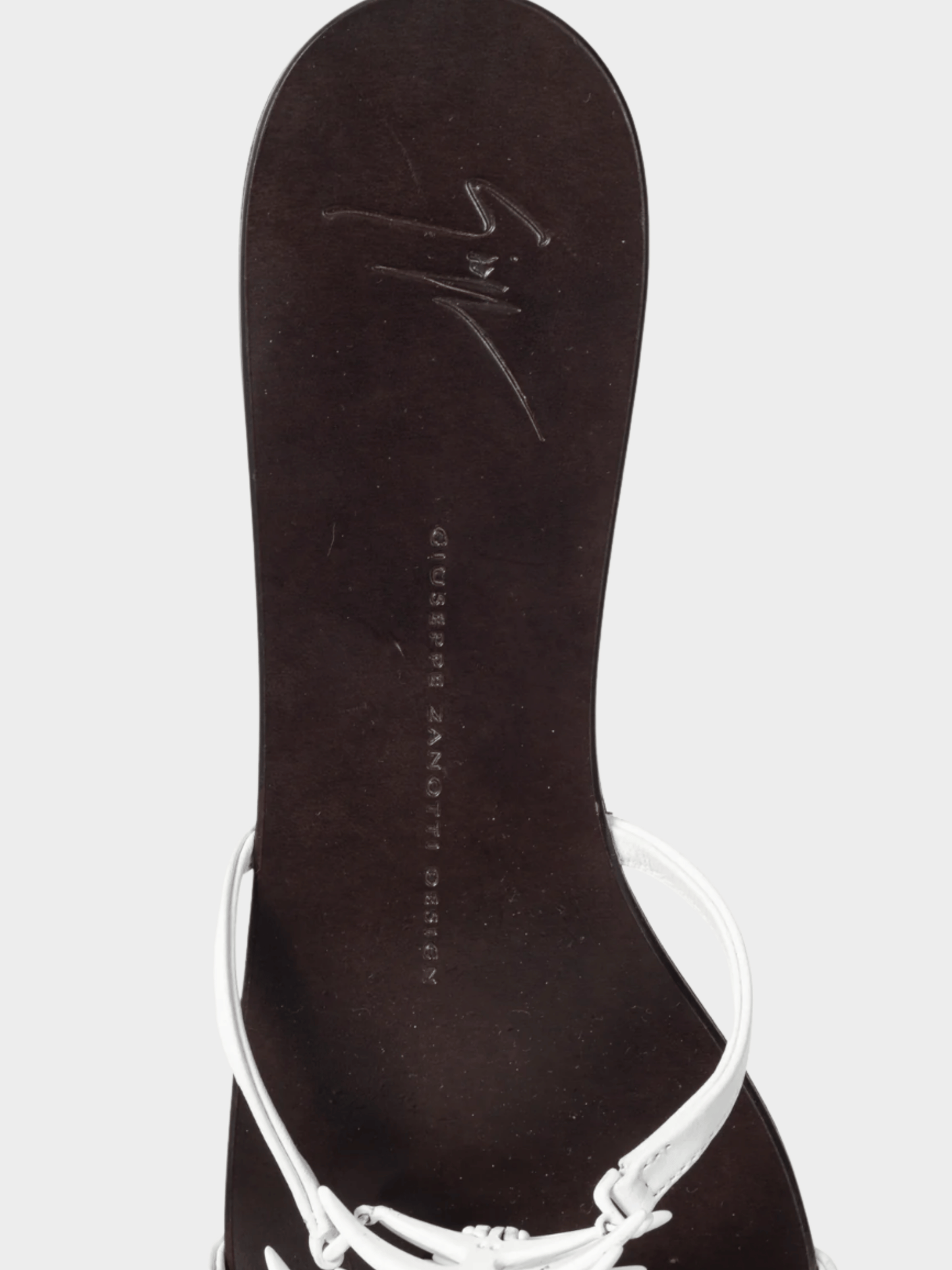 Giuseppe Zanotti 2016 White Fishbone Flat Sandals