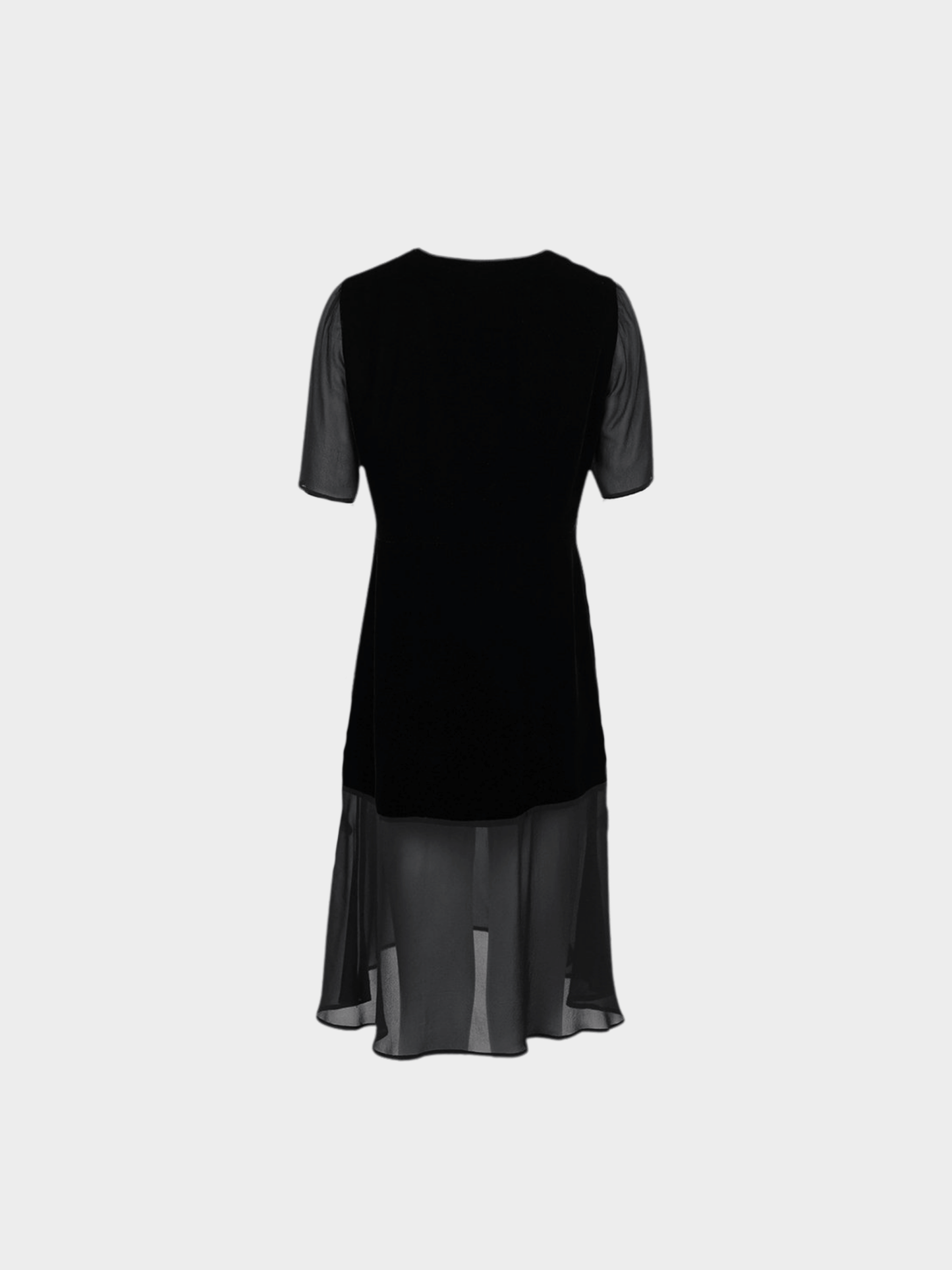 Prada FW 1994 Black Silk Velour Dress