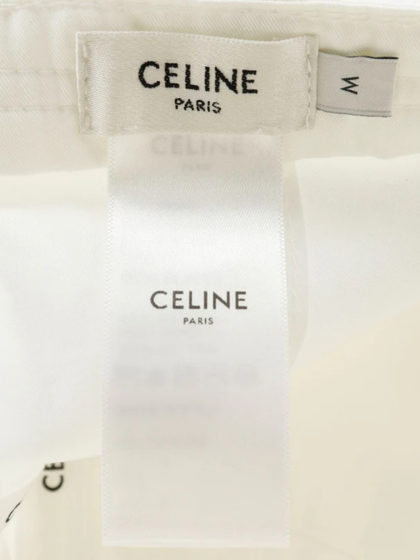 Celine 2020 White Macadam Triomphe Cap