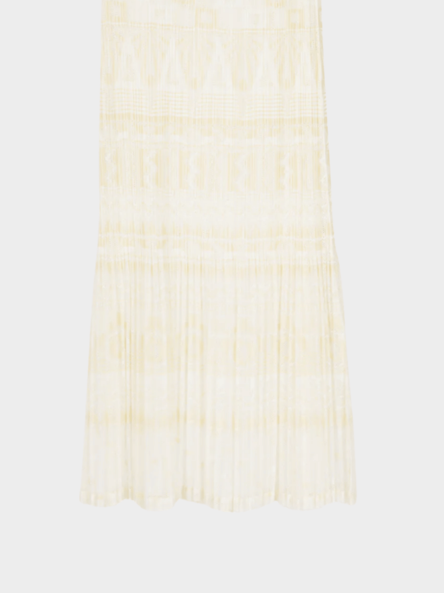 Issey Miyake Pleats Please 2010s White Geometric Mesh Midi Skirt