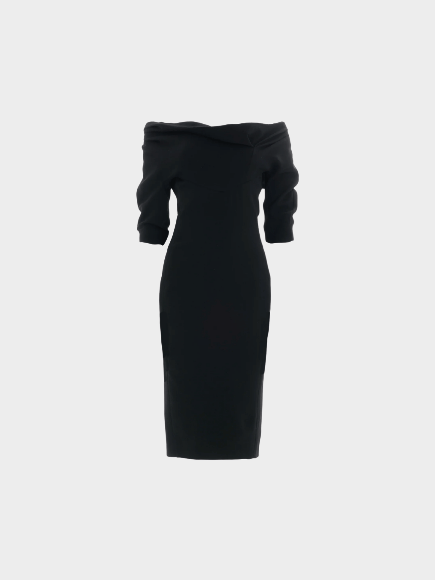 Dsquared2 FW 2010 Black Boat-Neck Wool Cocktail Dress