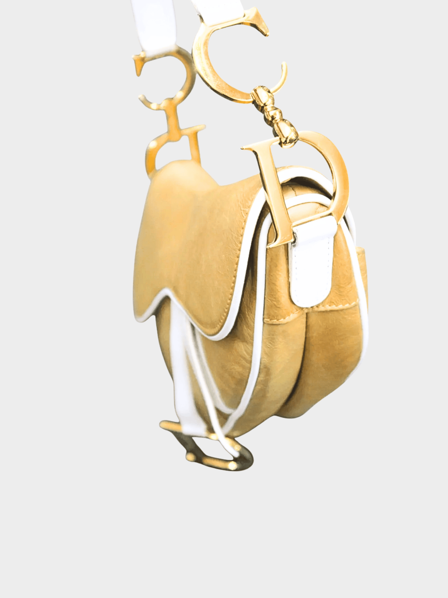 Christian Dior SS 2000 Runway Brown Leather Saddle Bag